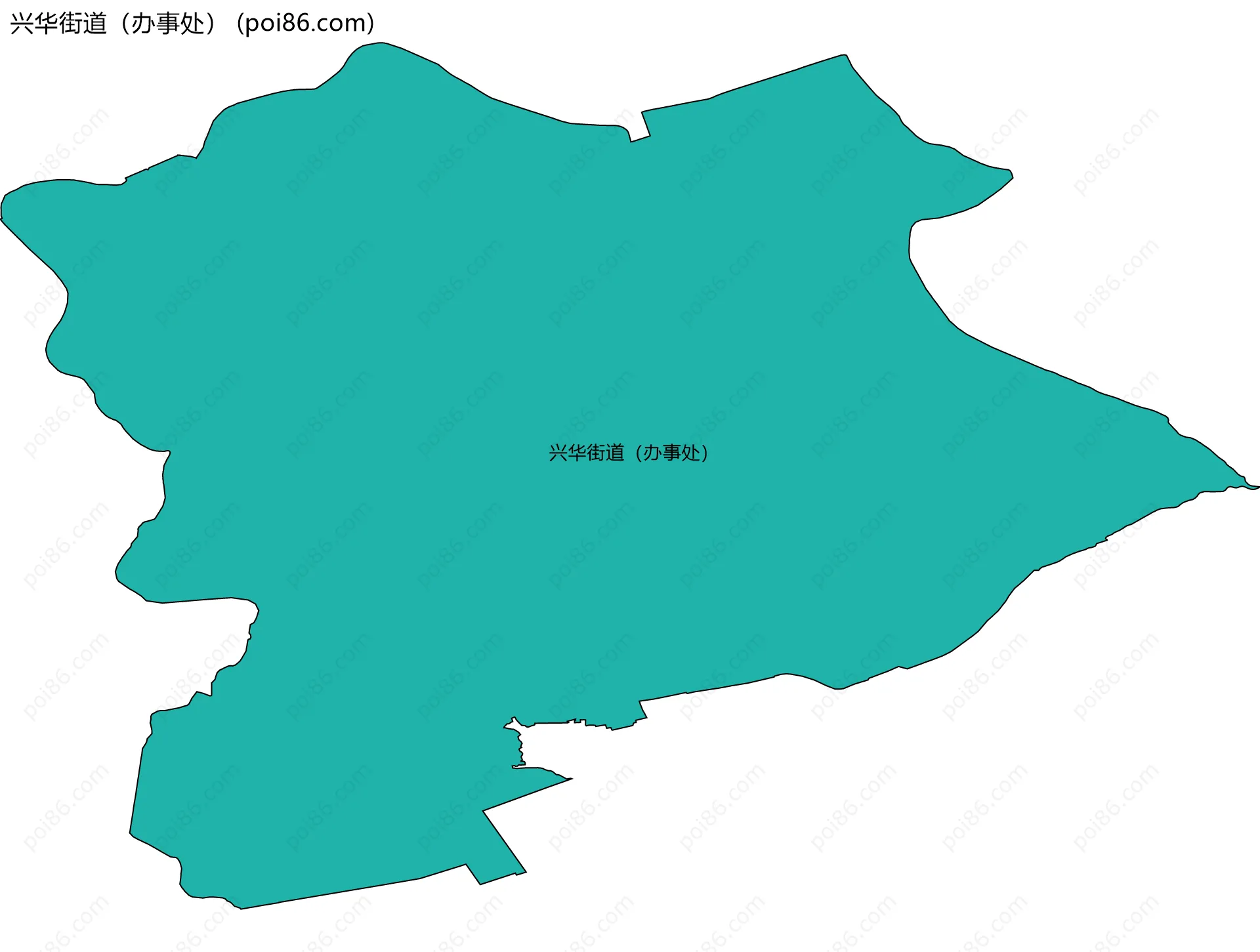 兴华街道（办事处）边界地图