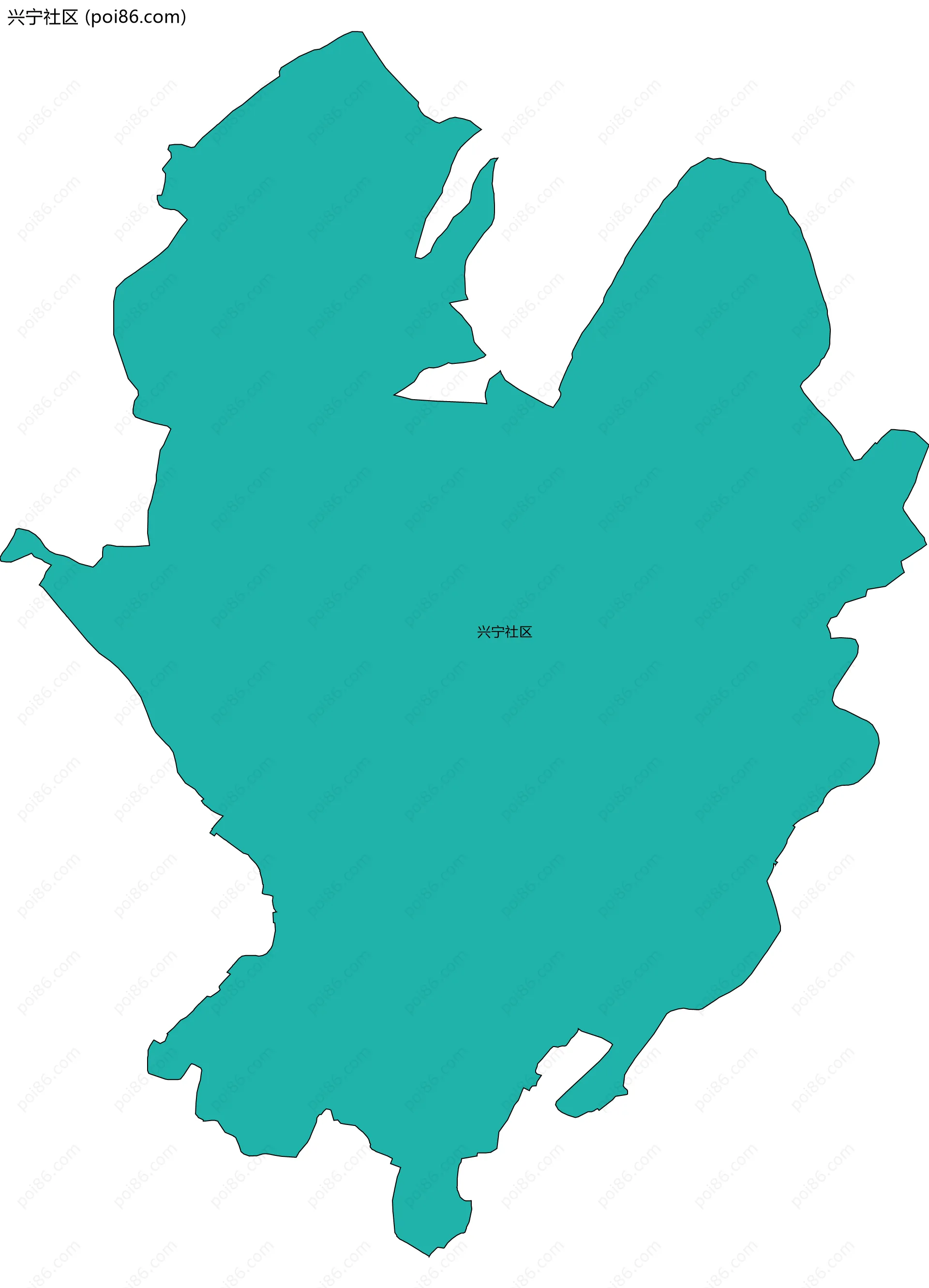兴宁社区边界地图