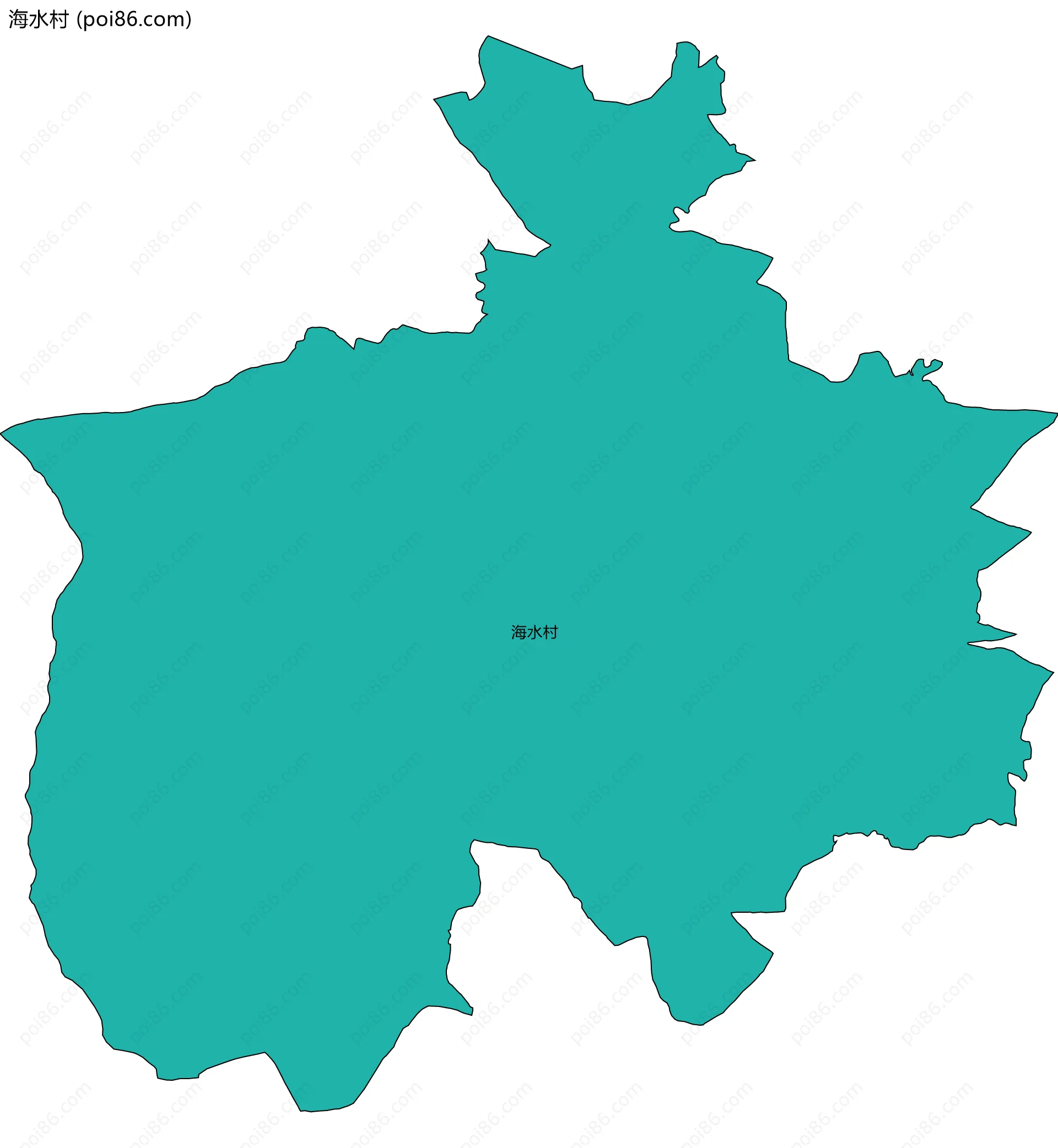 海水村边界地图