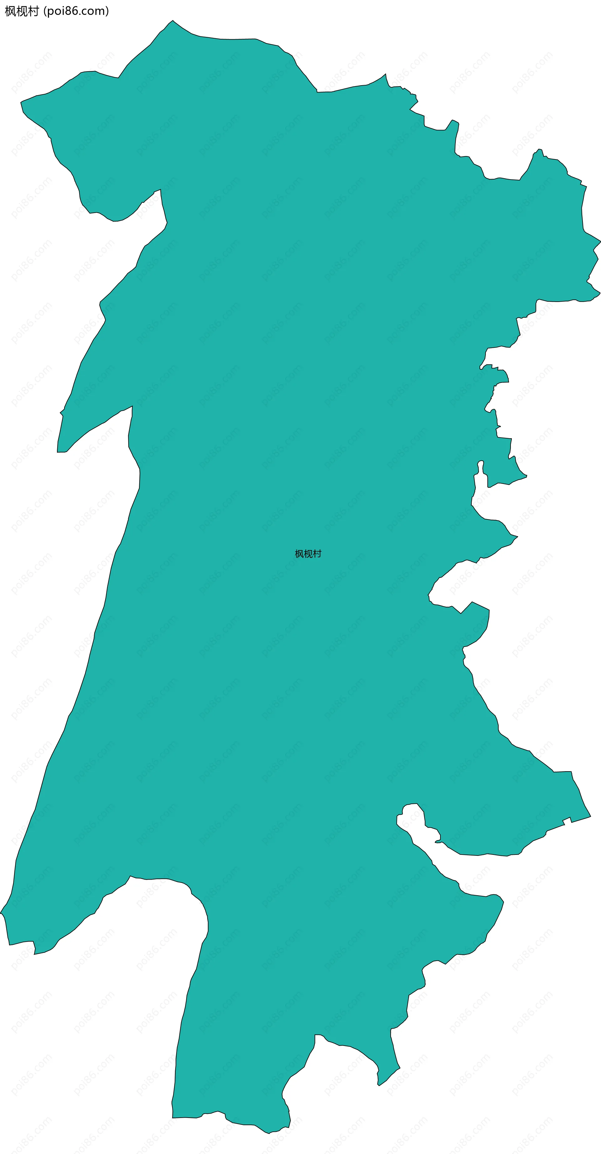 枫枧村边界地图