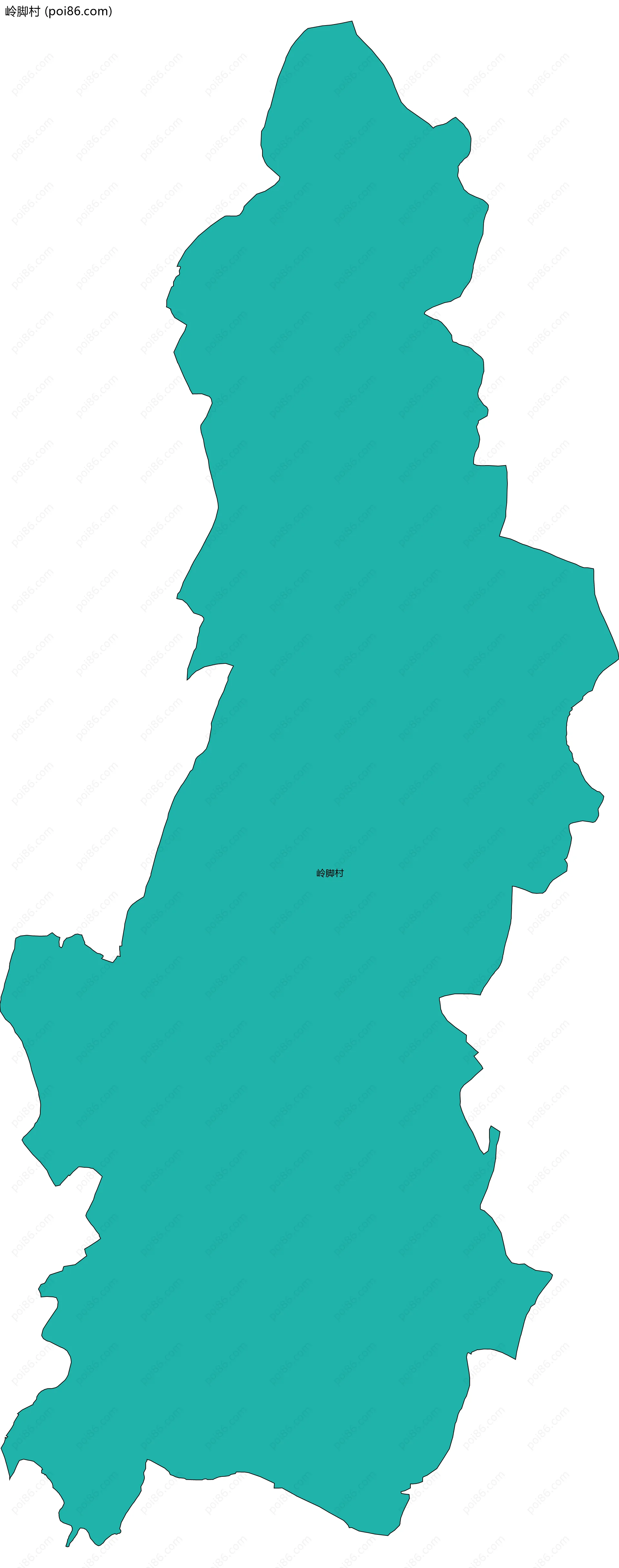 岭脚村边界地图