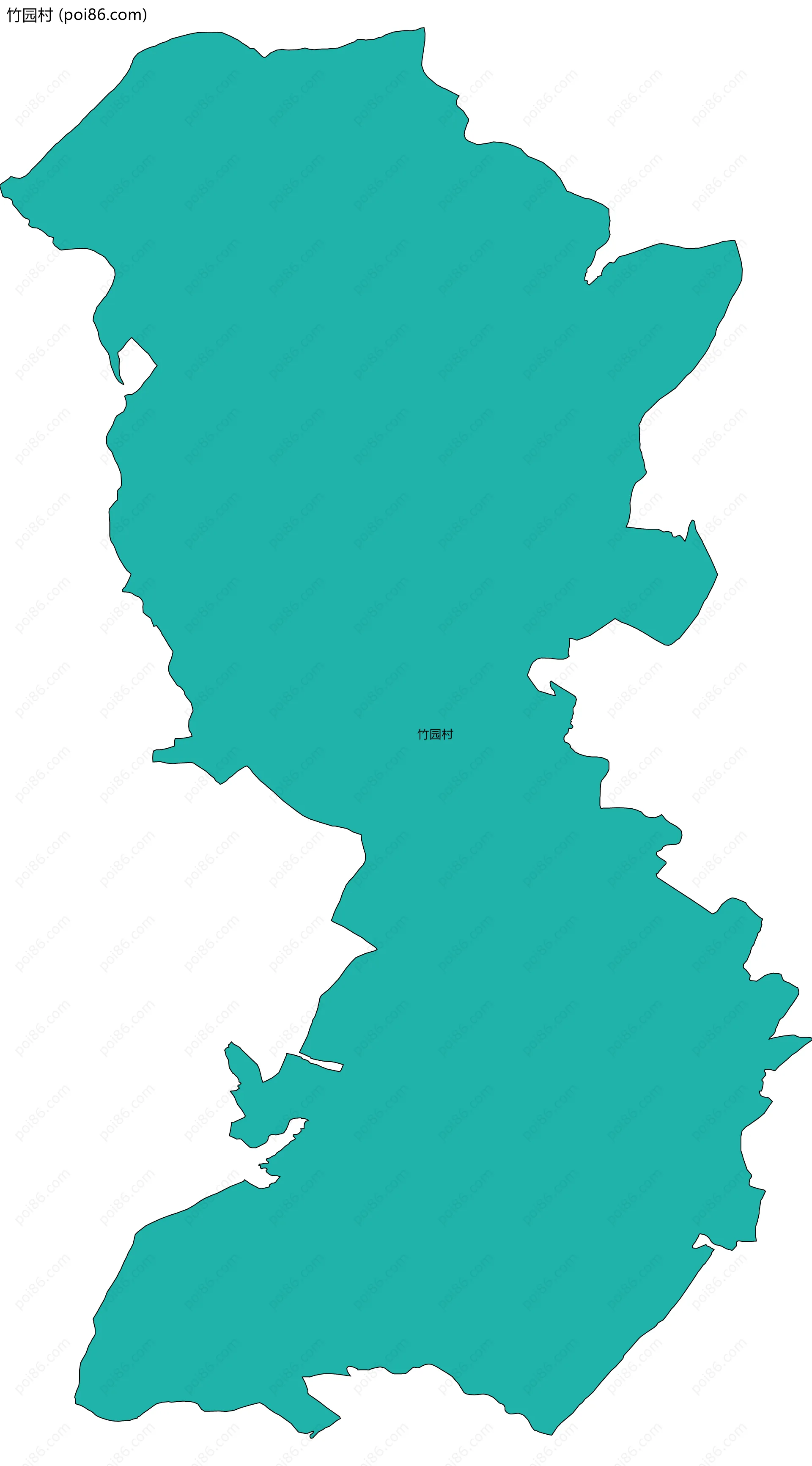 竹园村边界地图