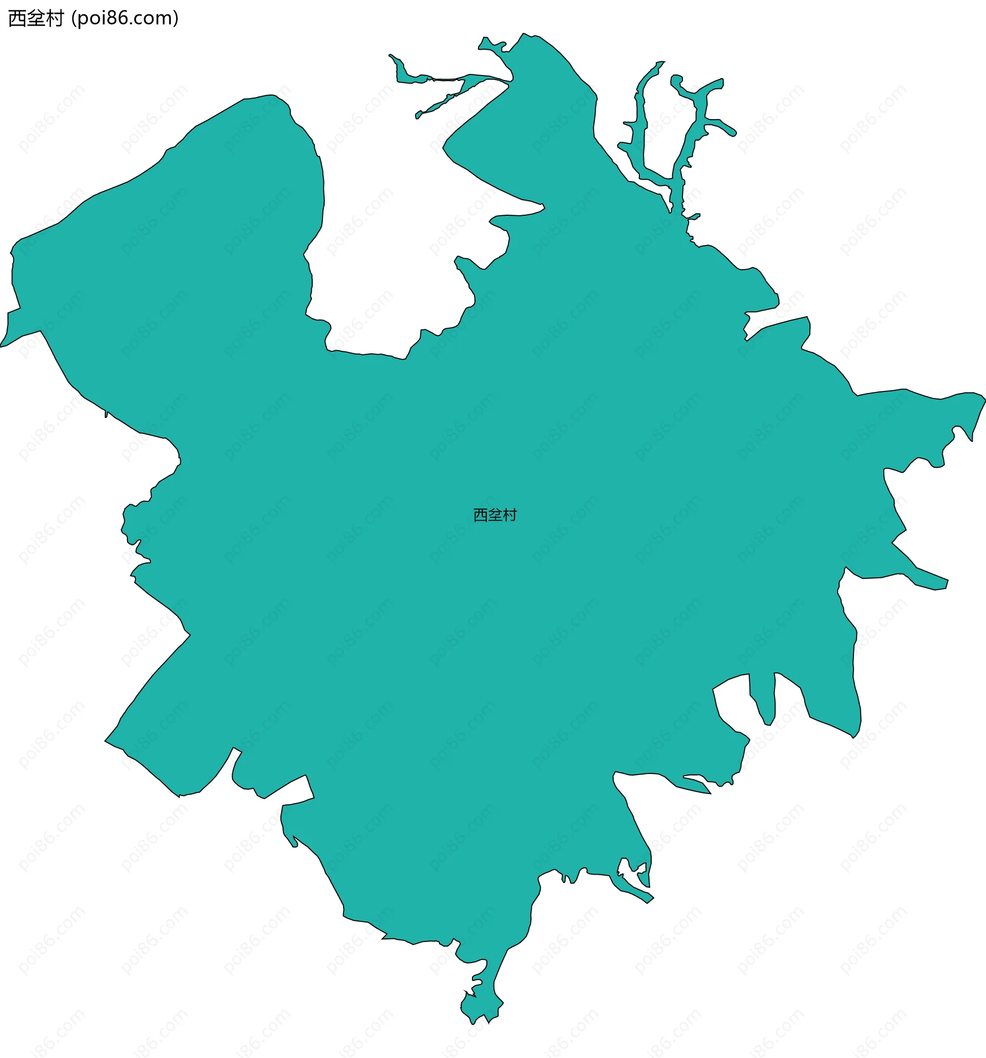 西坌村边界地图