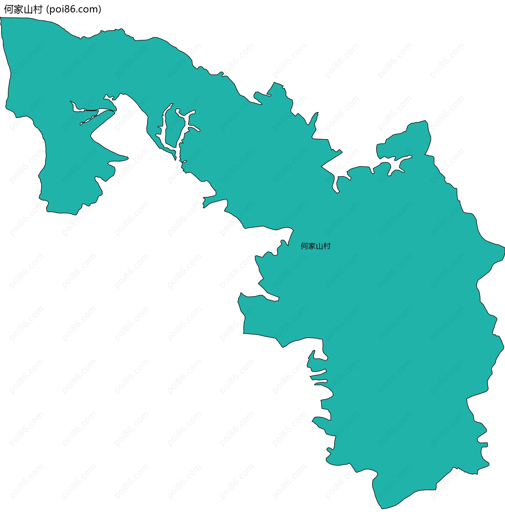 何家山村边界地图