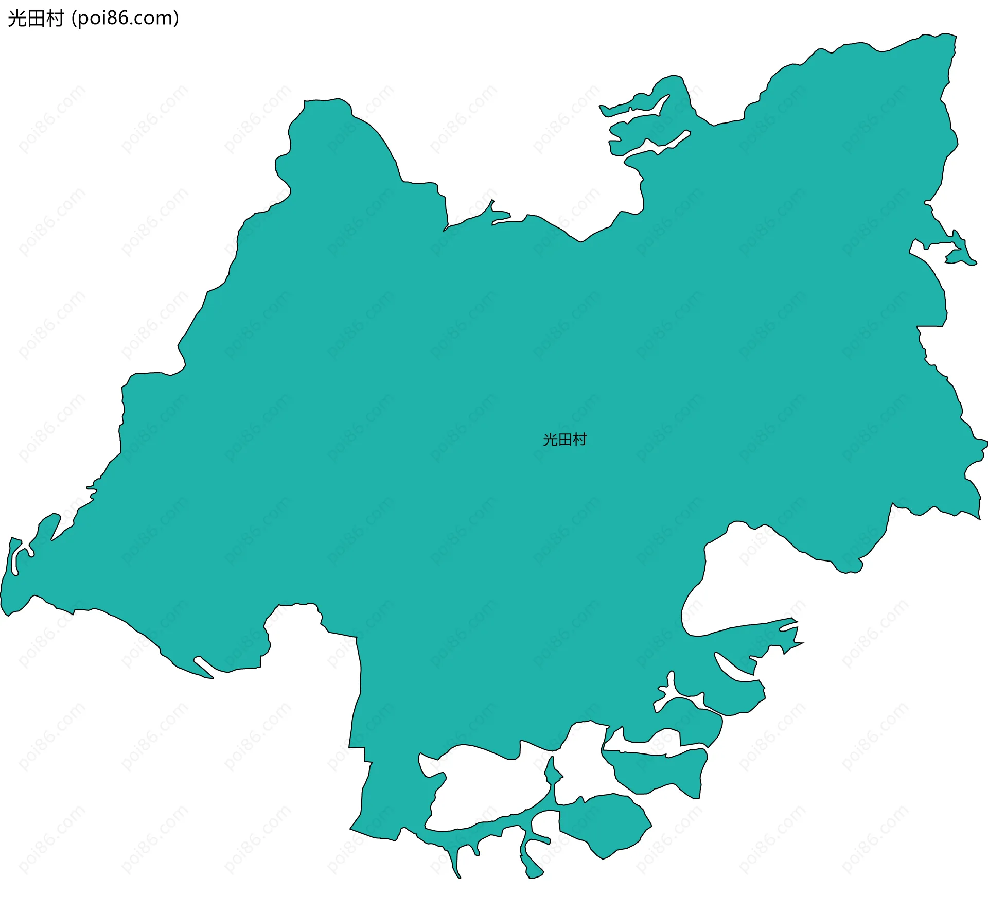 光田村边界地图