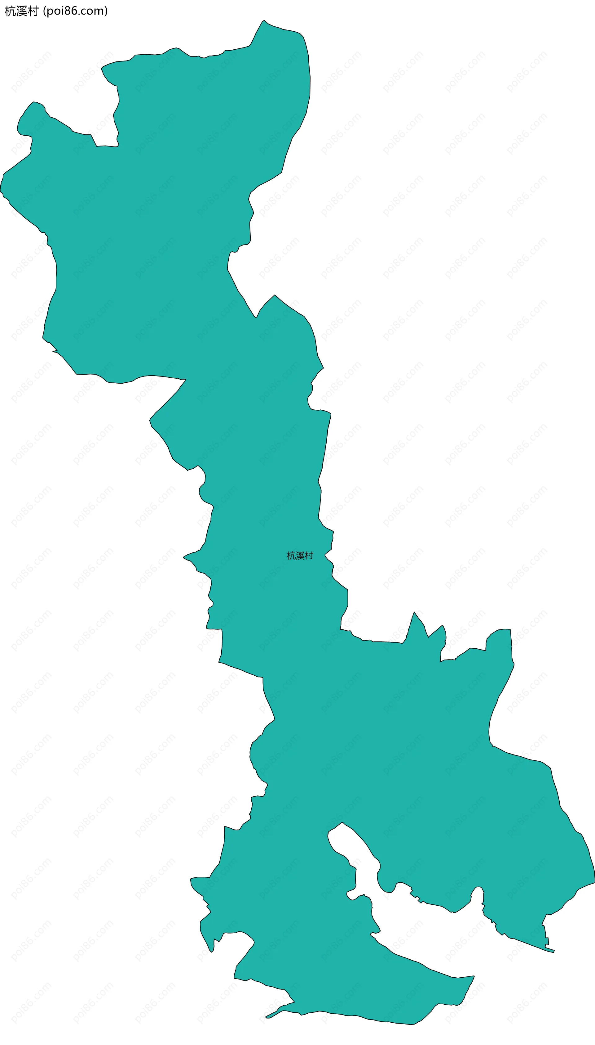 杭溪村边界地图