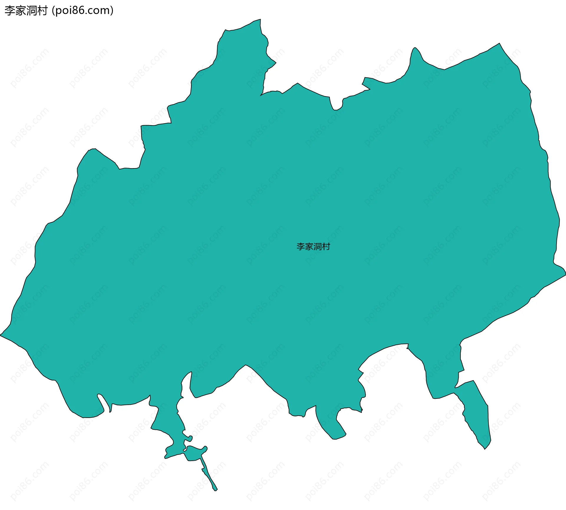 李家洞村边界地图