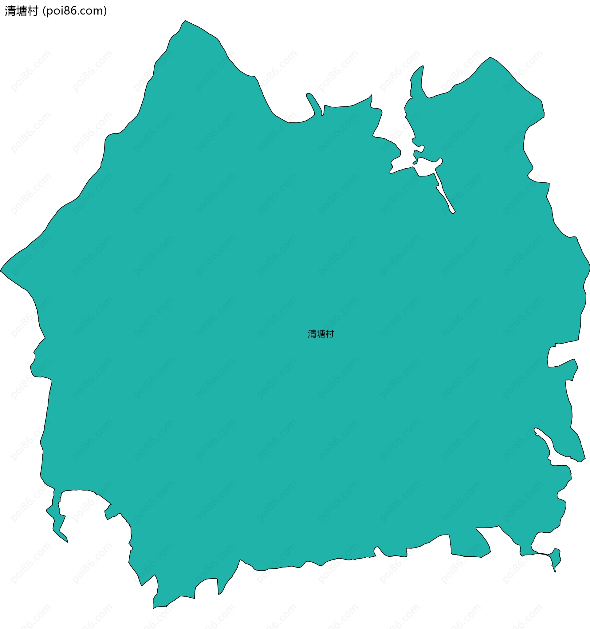 清塘村边界地图