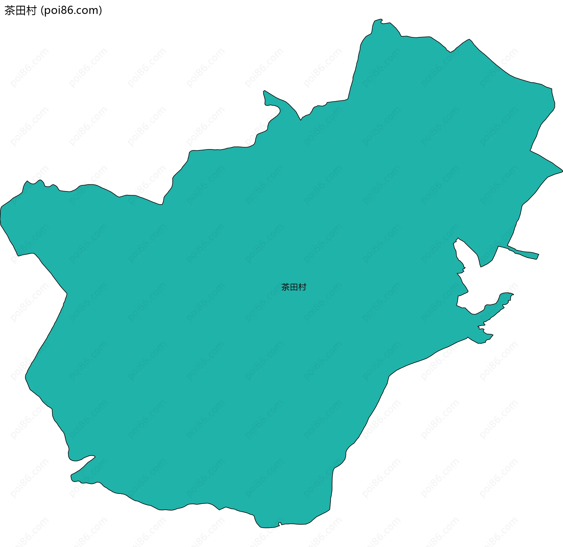 茶田村边界地图