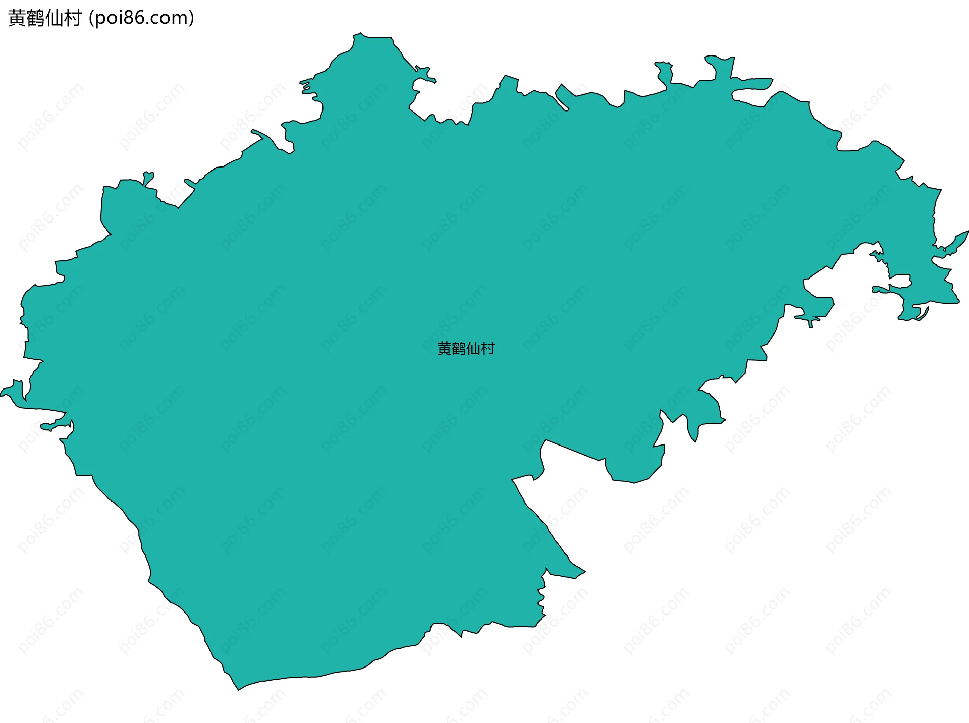 黄鹤仙村边界地图
