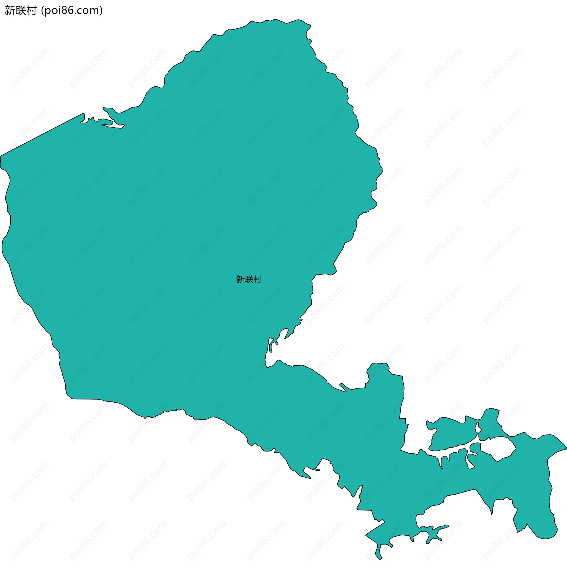 新联村边界地图