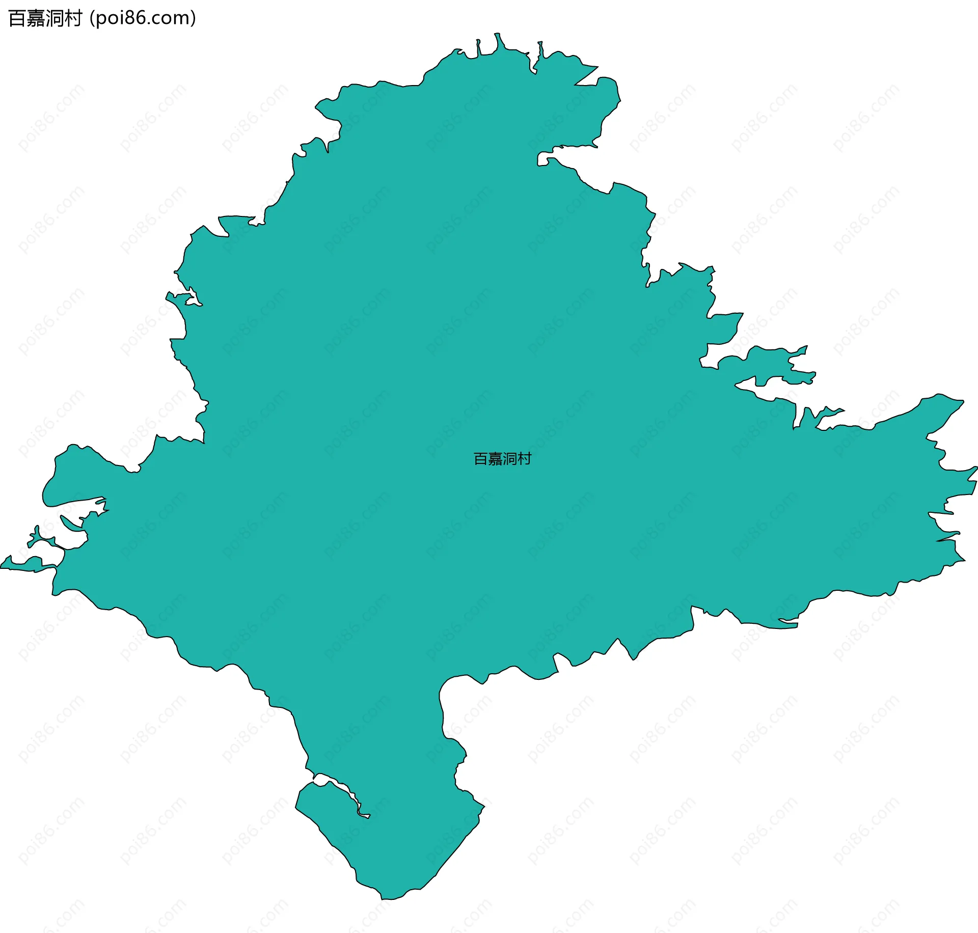 百嘉洞村边界地图