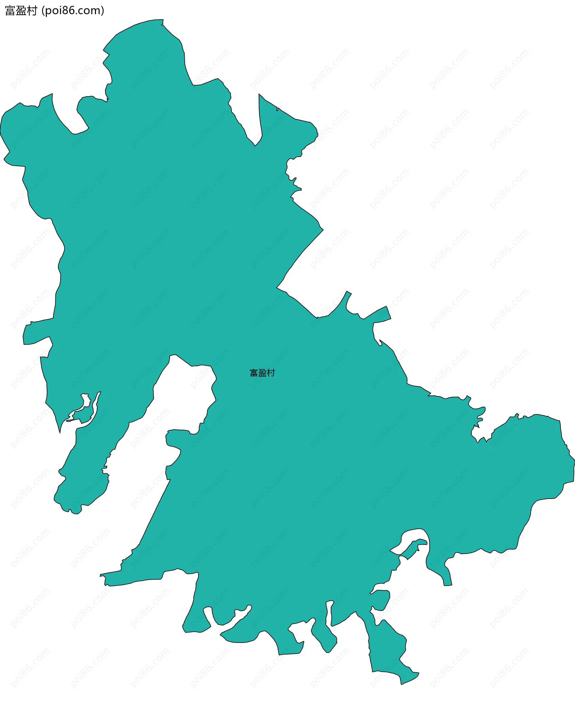 富盈村边界地图