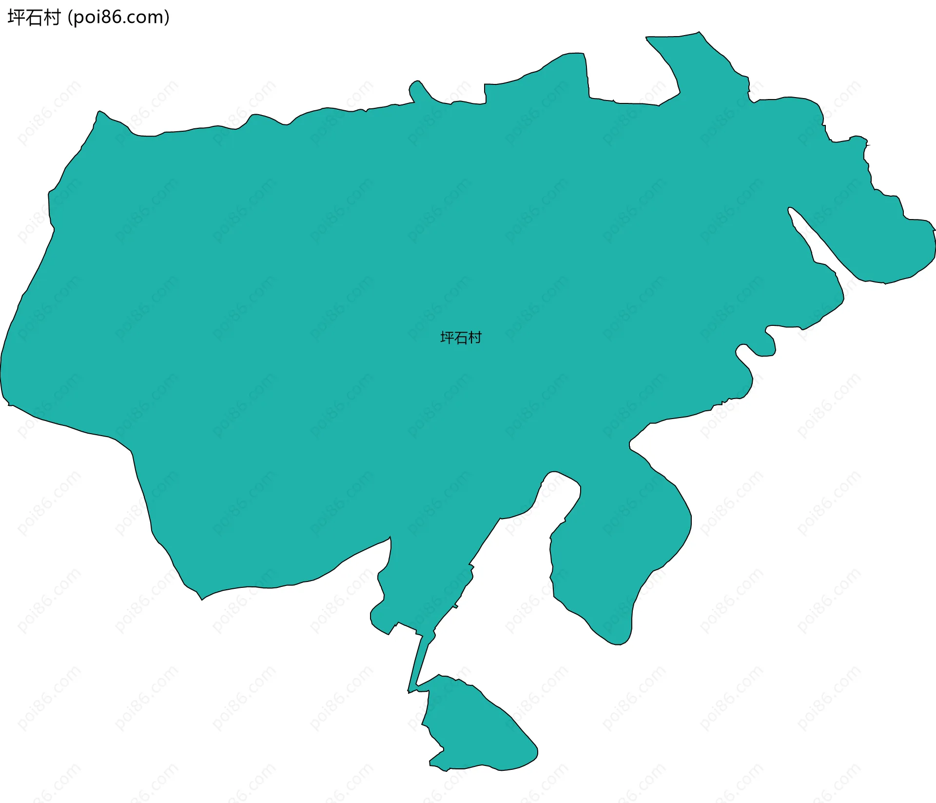 坪石村边界地图