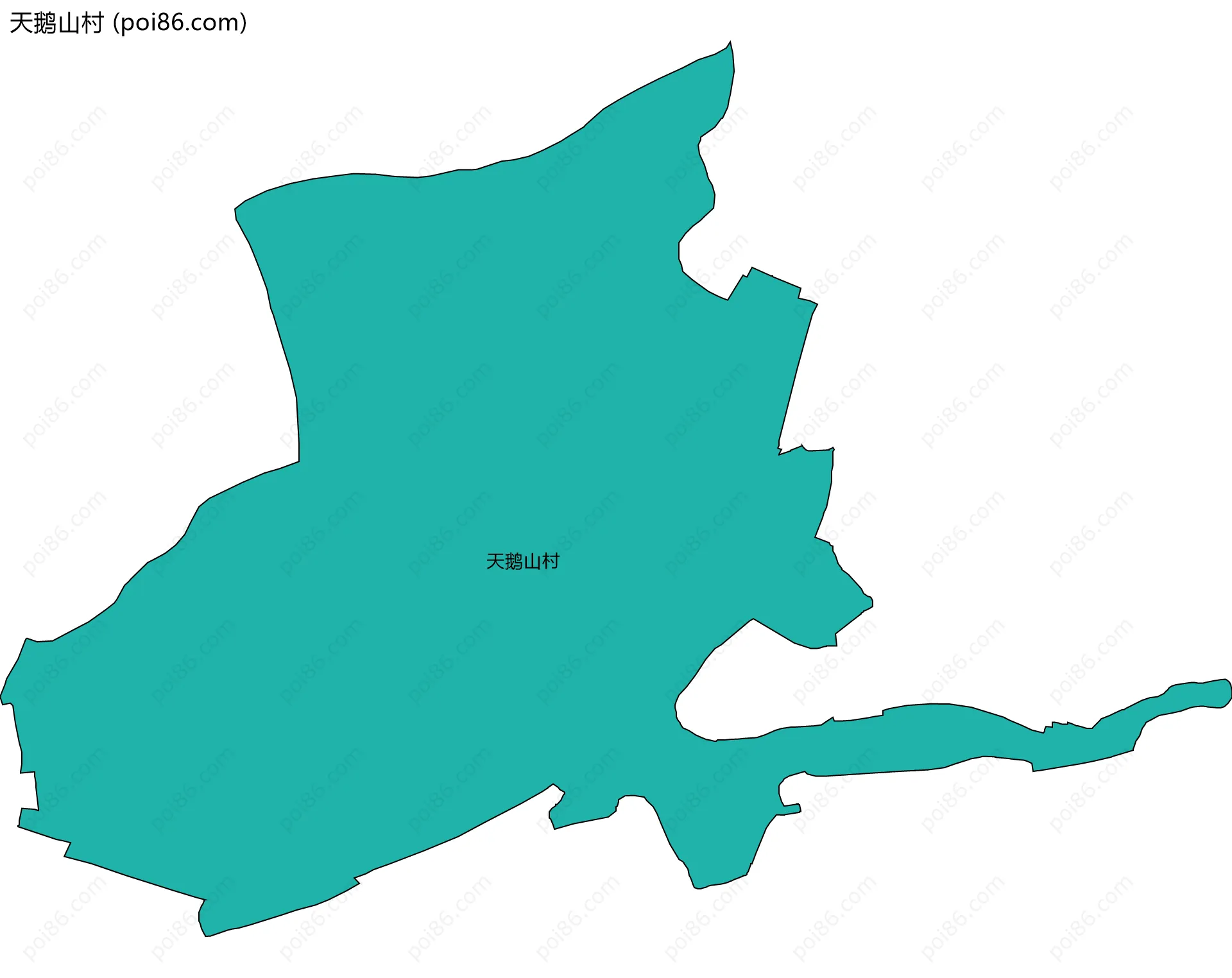 天鹅山村边界地图