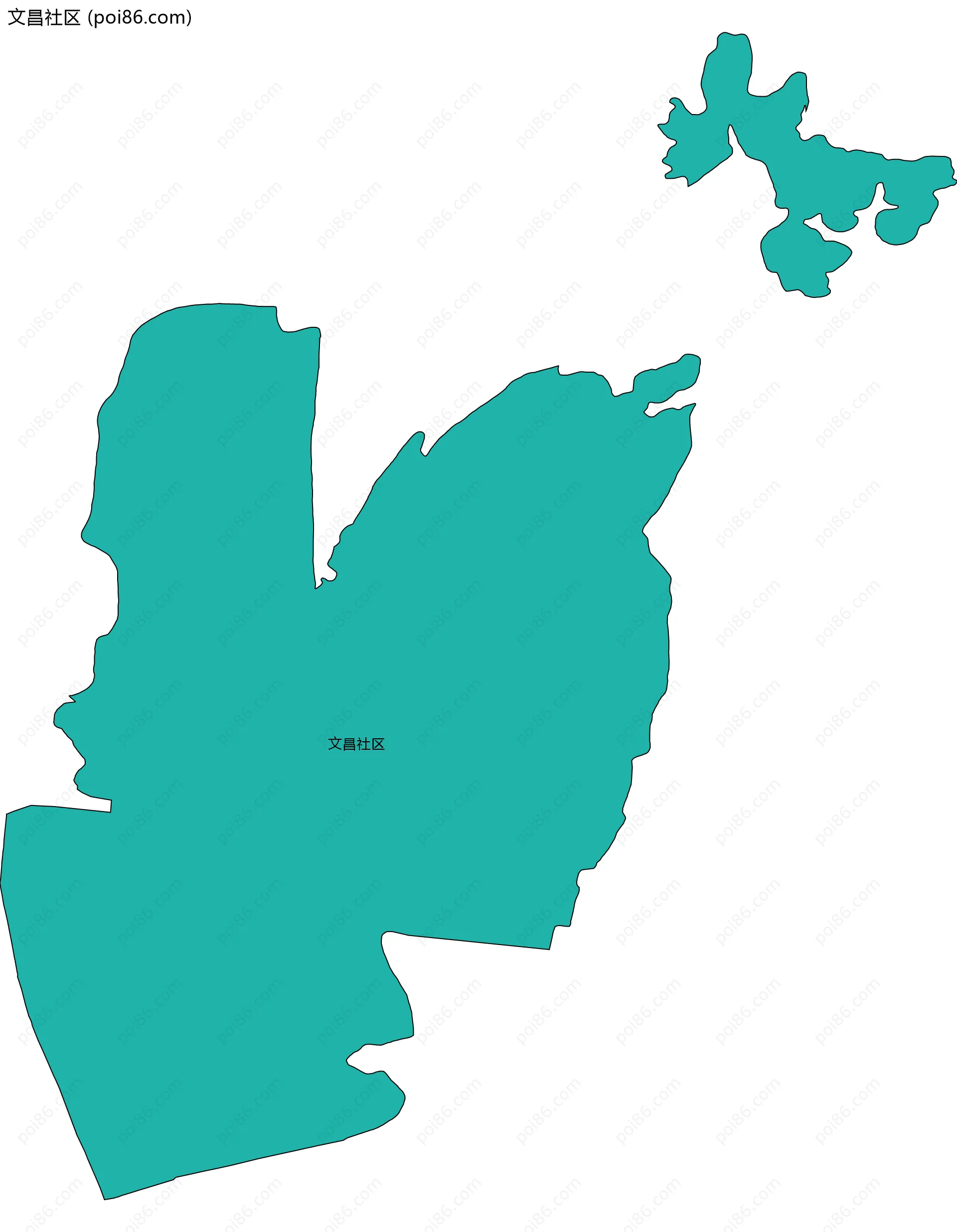 文昌社区边界地图
