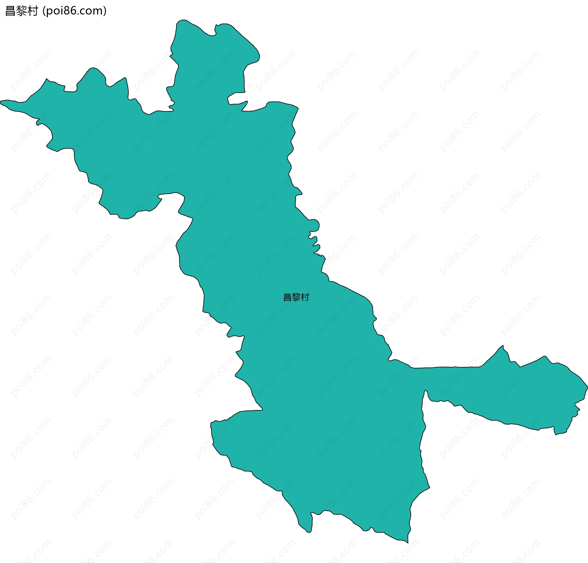 昌黎村边界地图