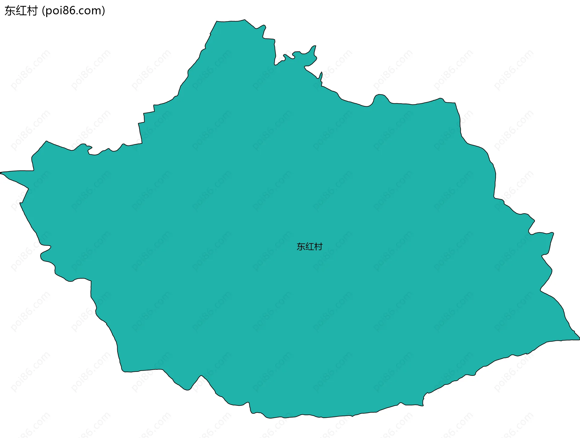 东红村边界地图