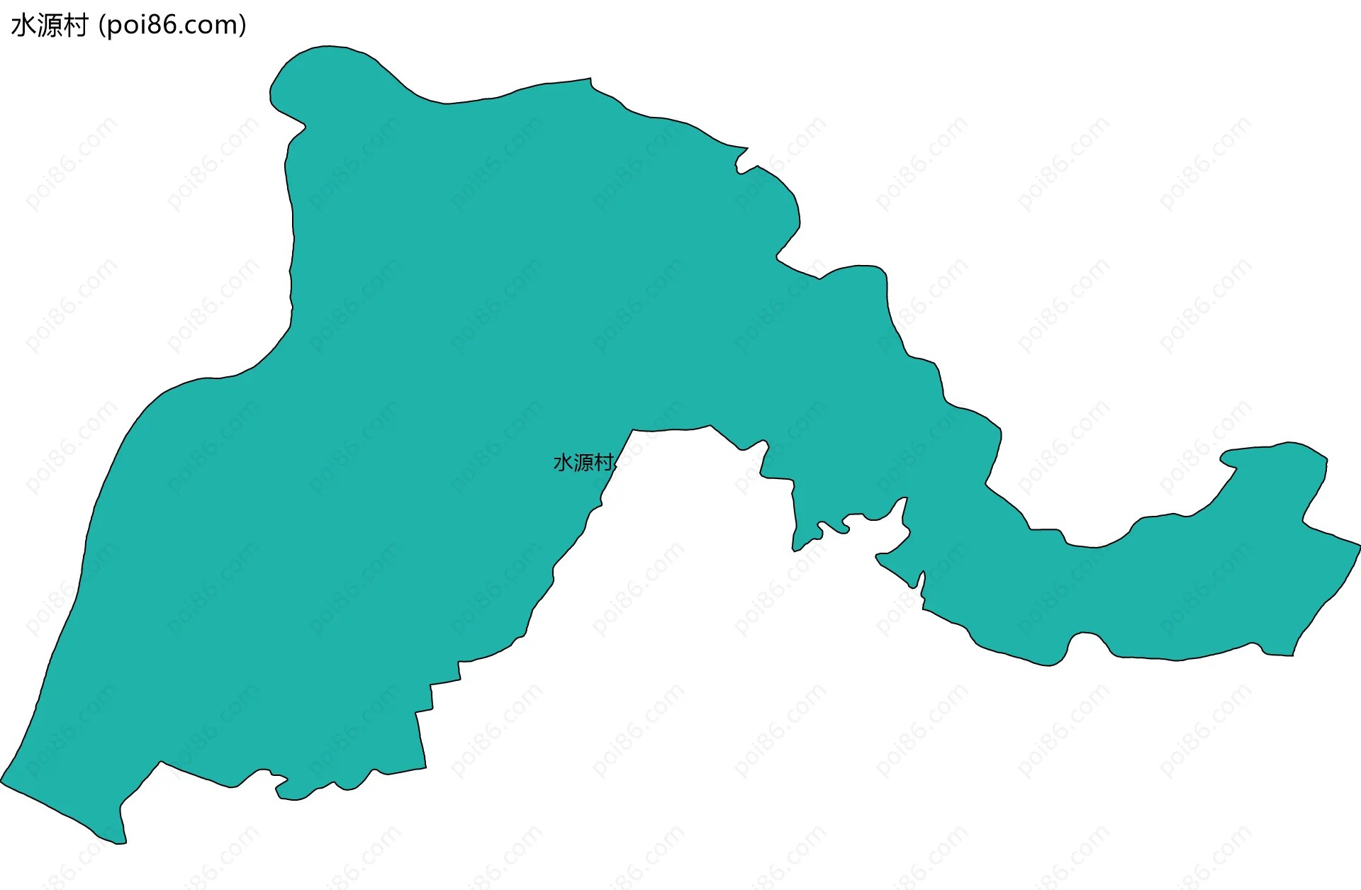 水源村边界地图