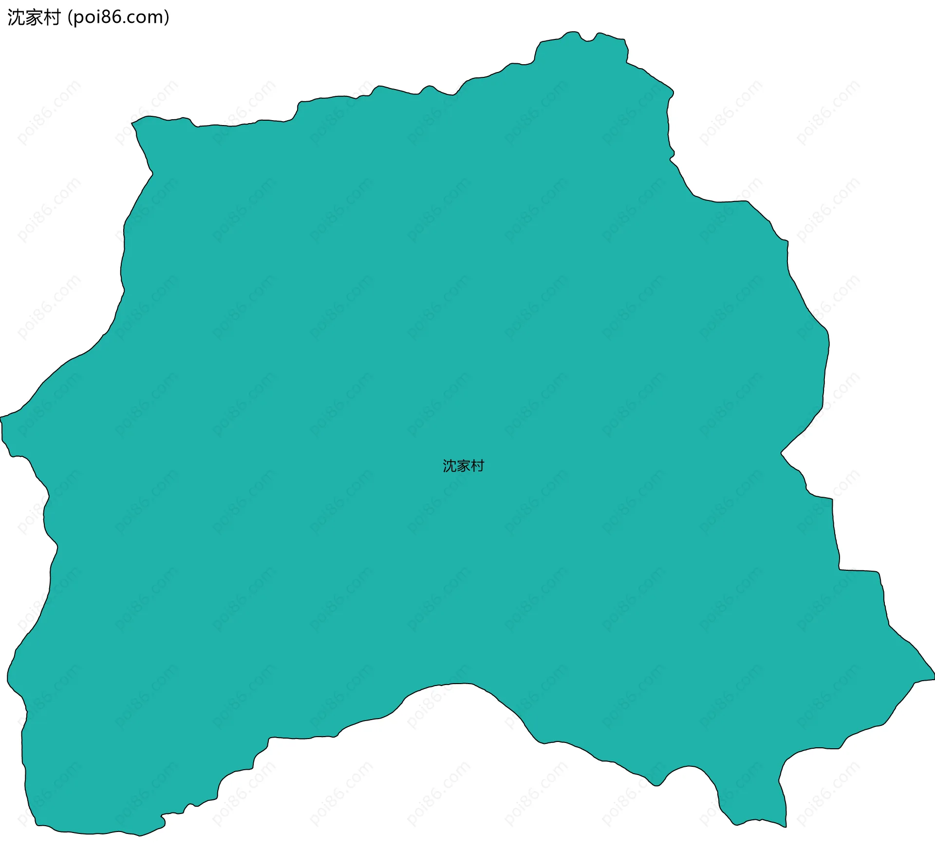 沈家村边界地图