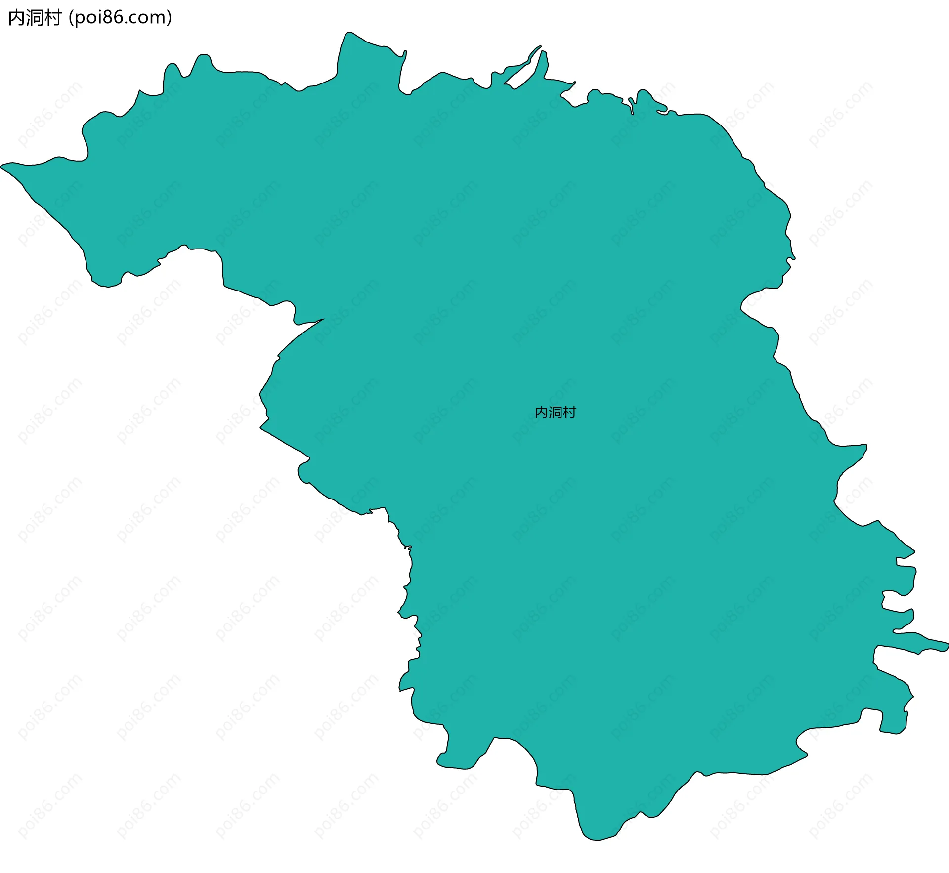 内洞村边界地图