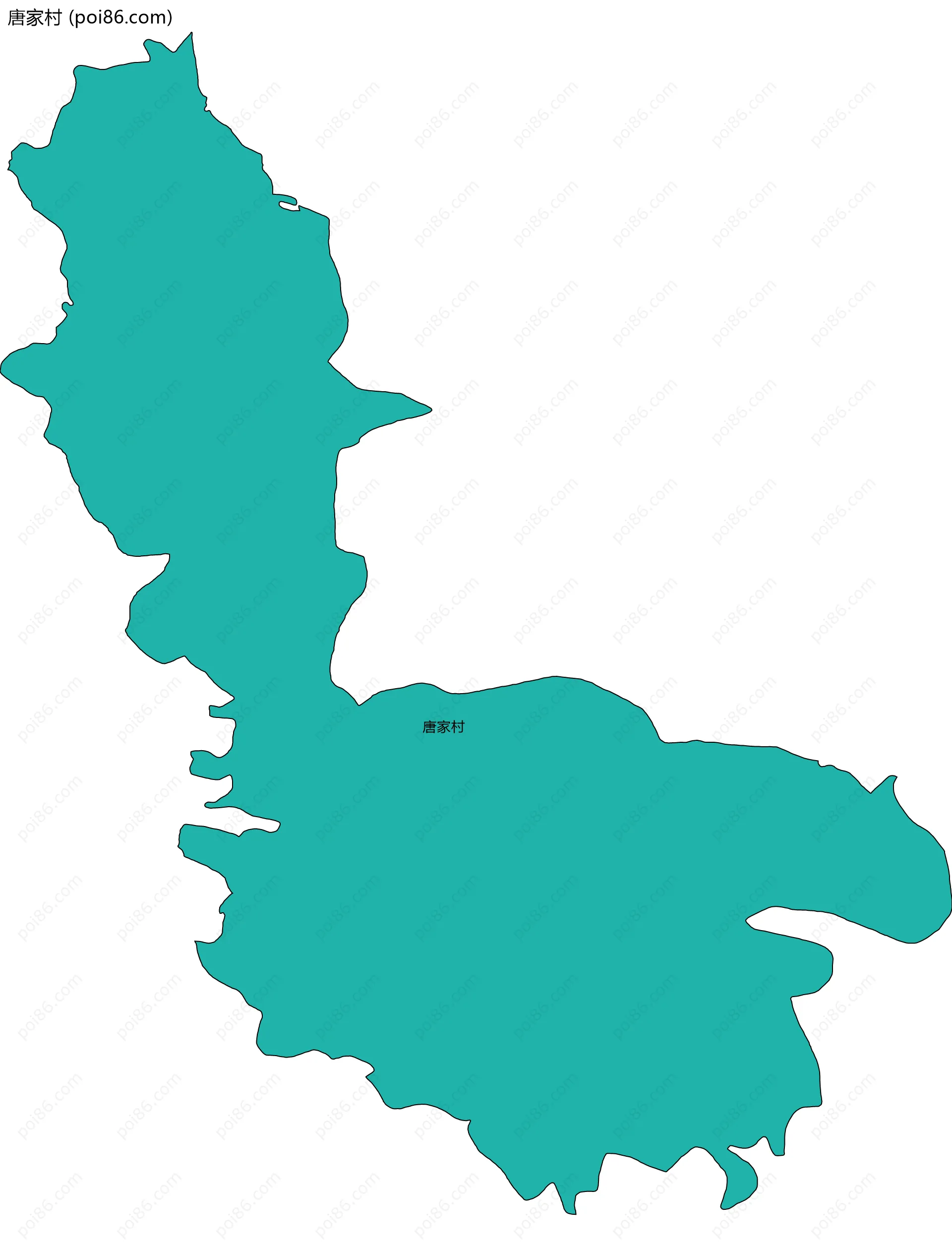 唐家村边界地图