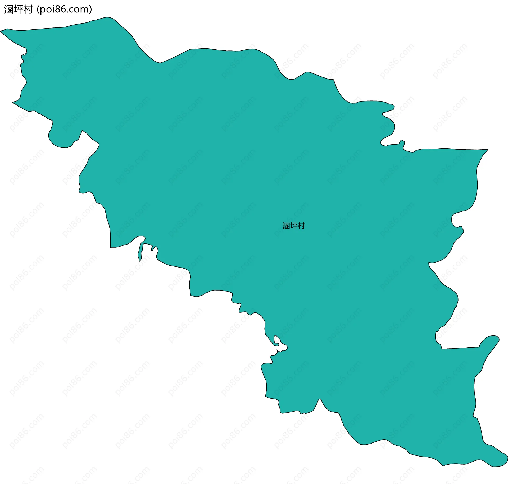 溷坪村边界地图
