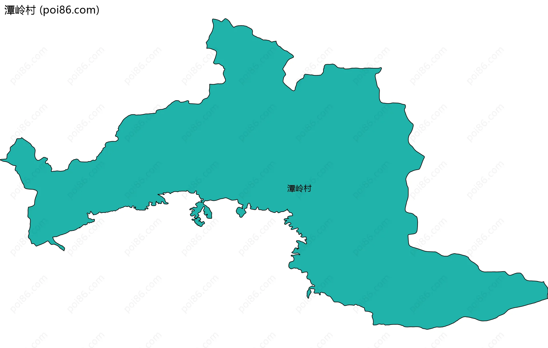 潭岭村边界地图