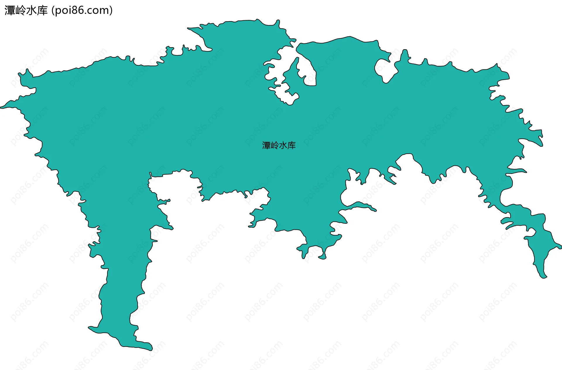 潭岭水库边界地图