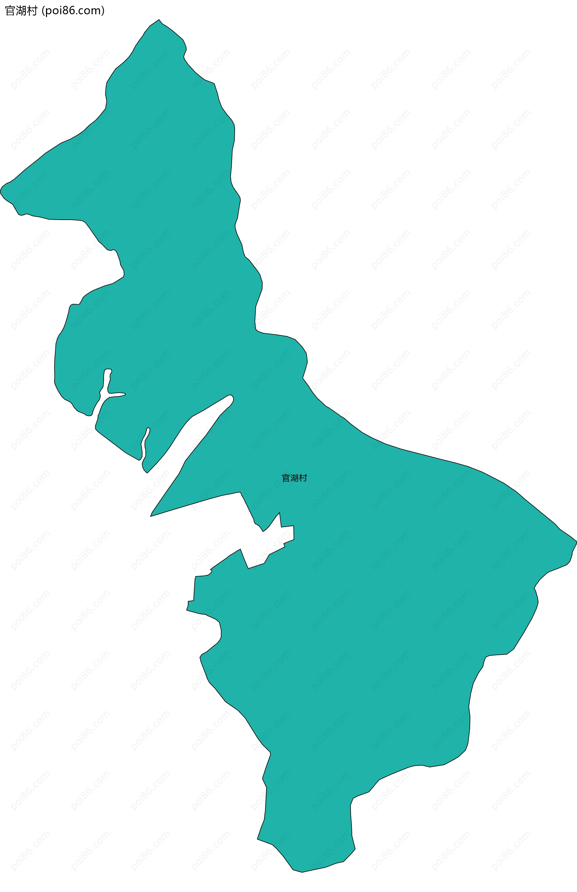 官湖村边界地图