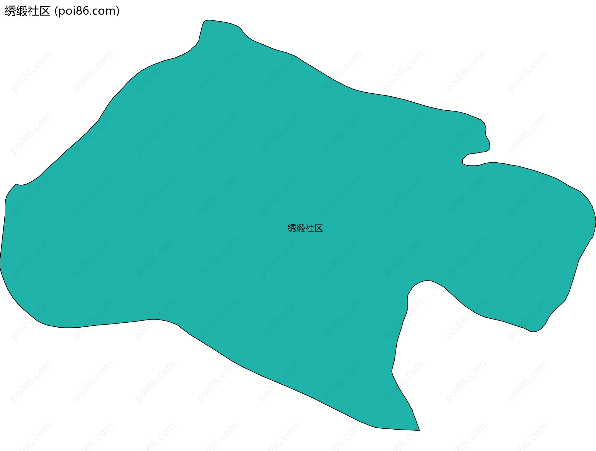 绣缎社区边界地图