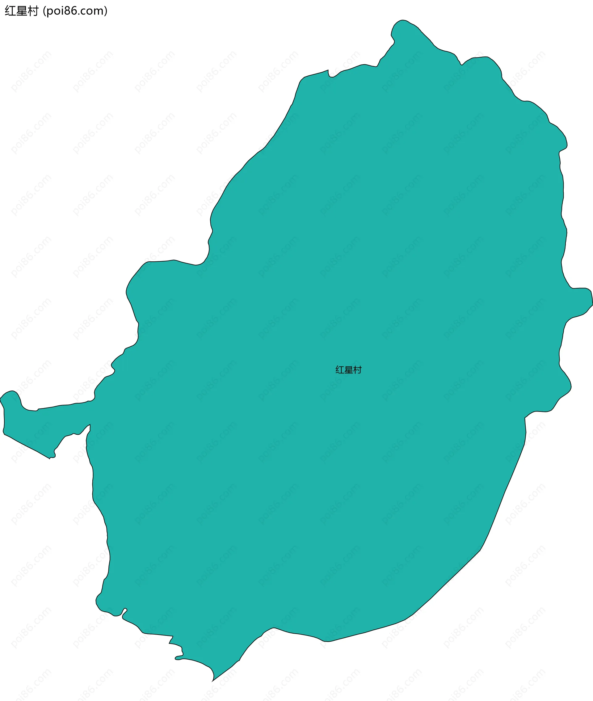 红星村边界地图
