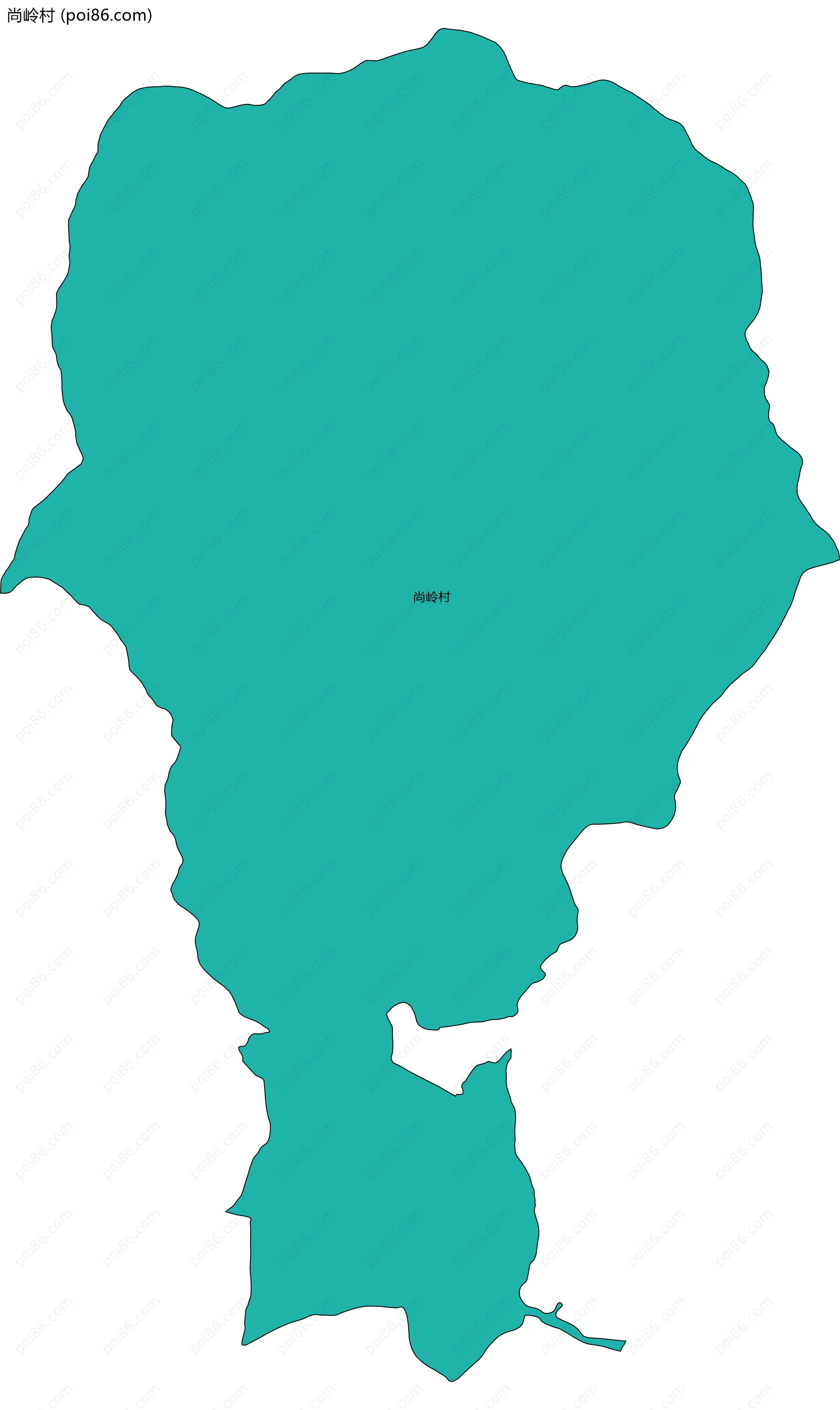 尚岭村边界地图
