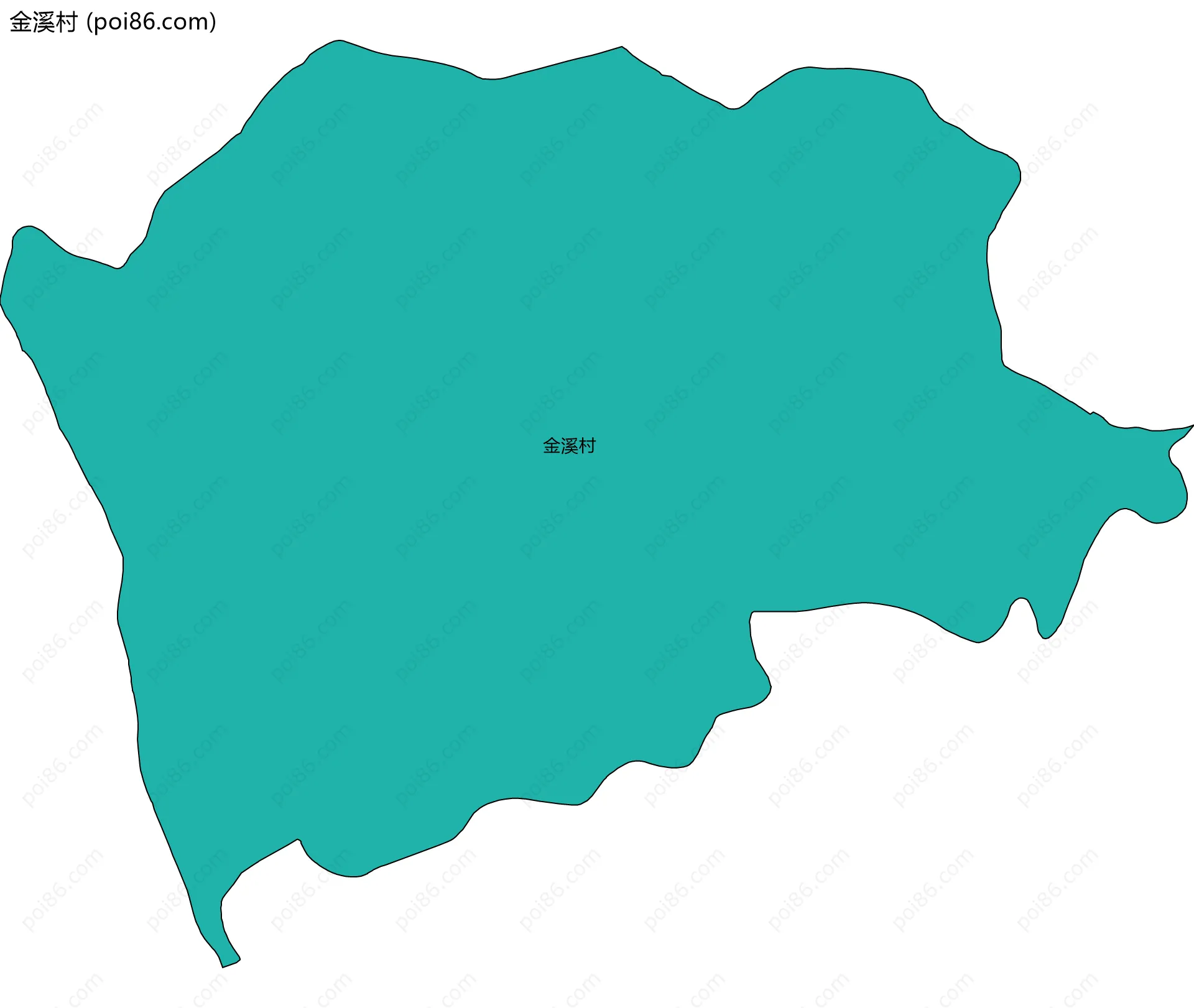 金溪村边界地图