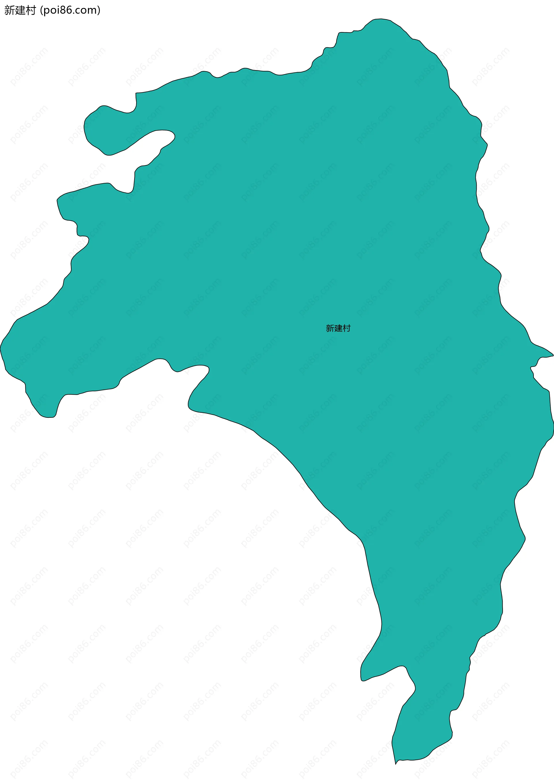 新建村边界地图