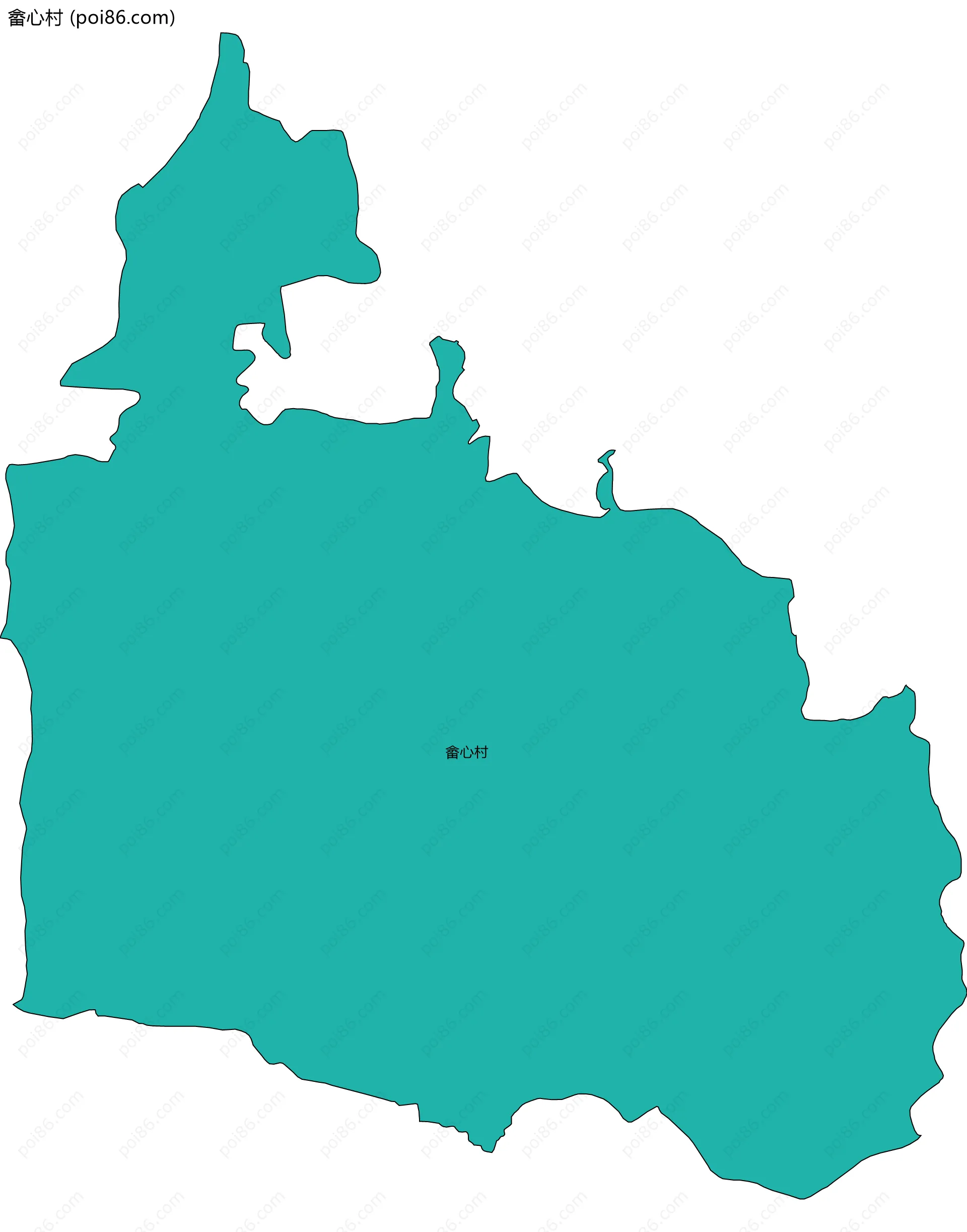 畲心村边界地图