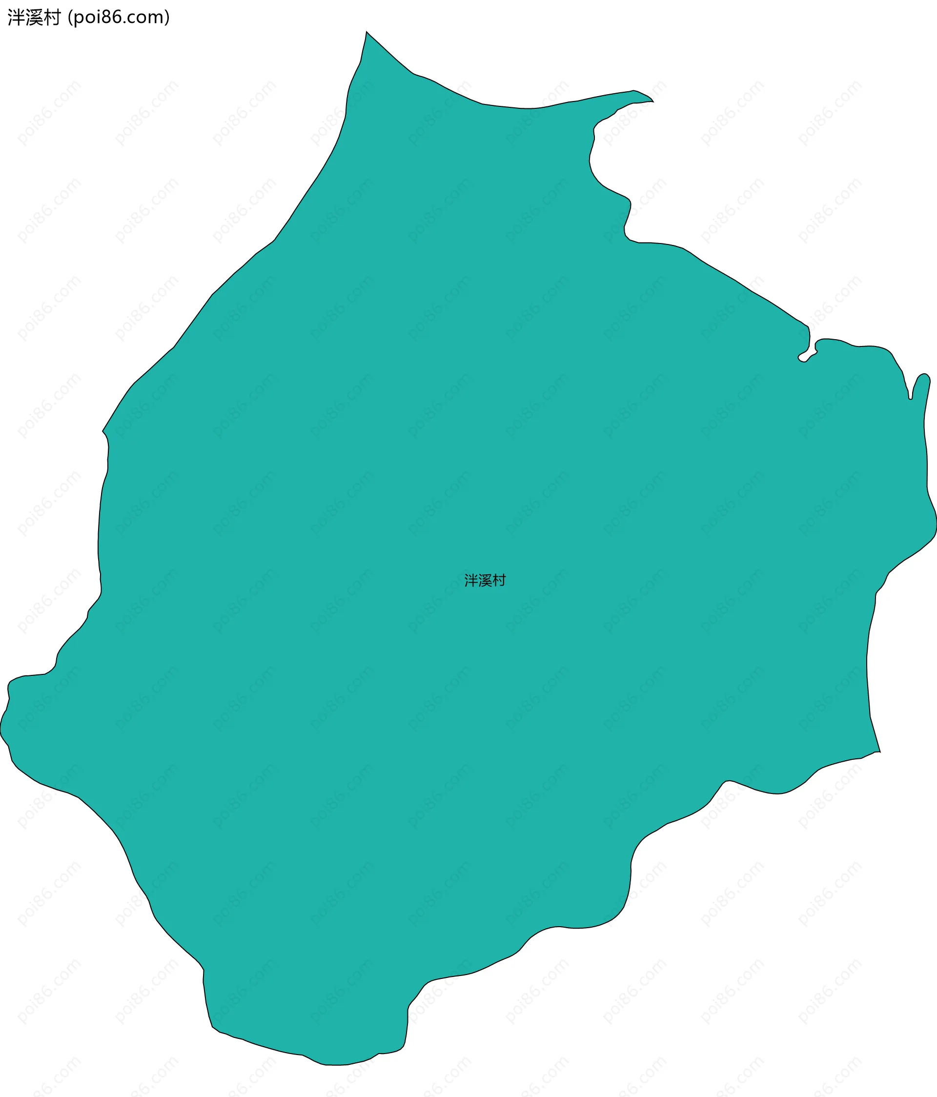 泮溪村边界地图