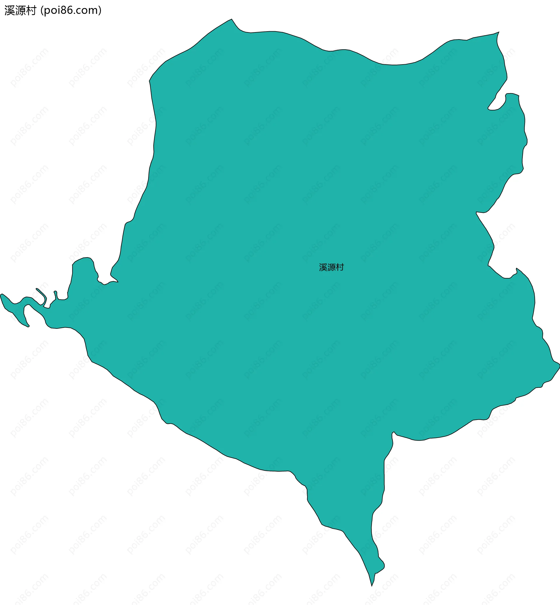 溪源村边界地图