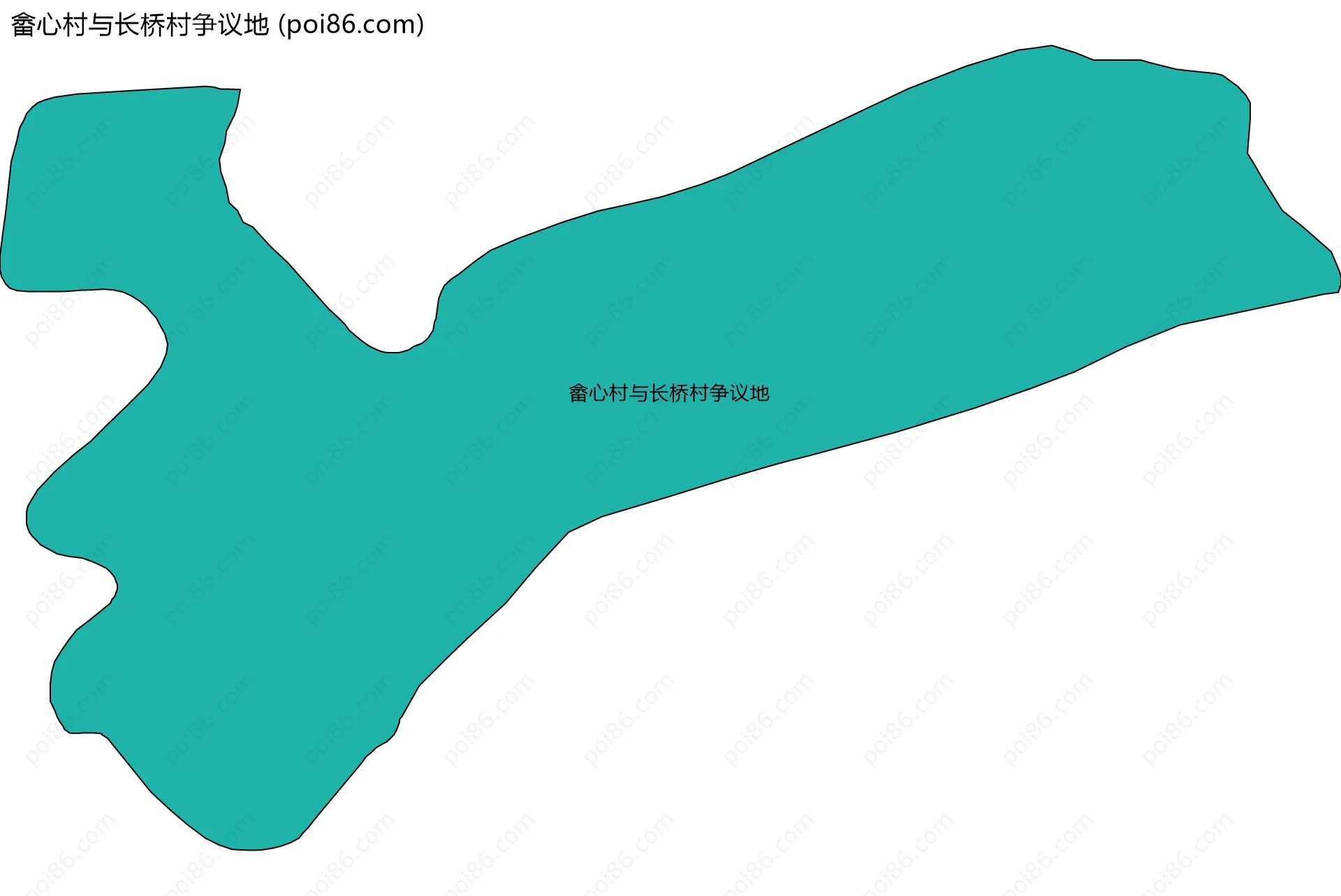 畲心村与长桥村争议地边界地图