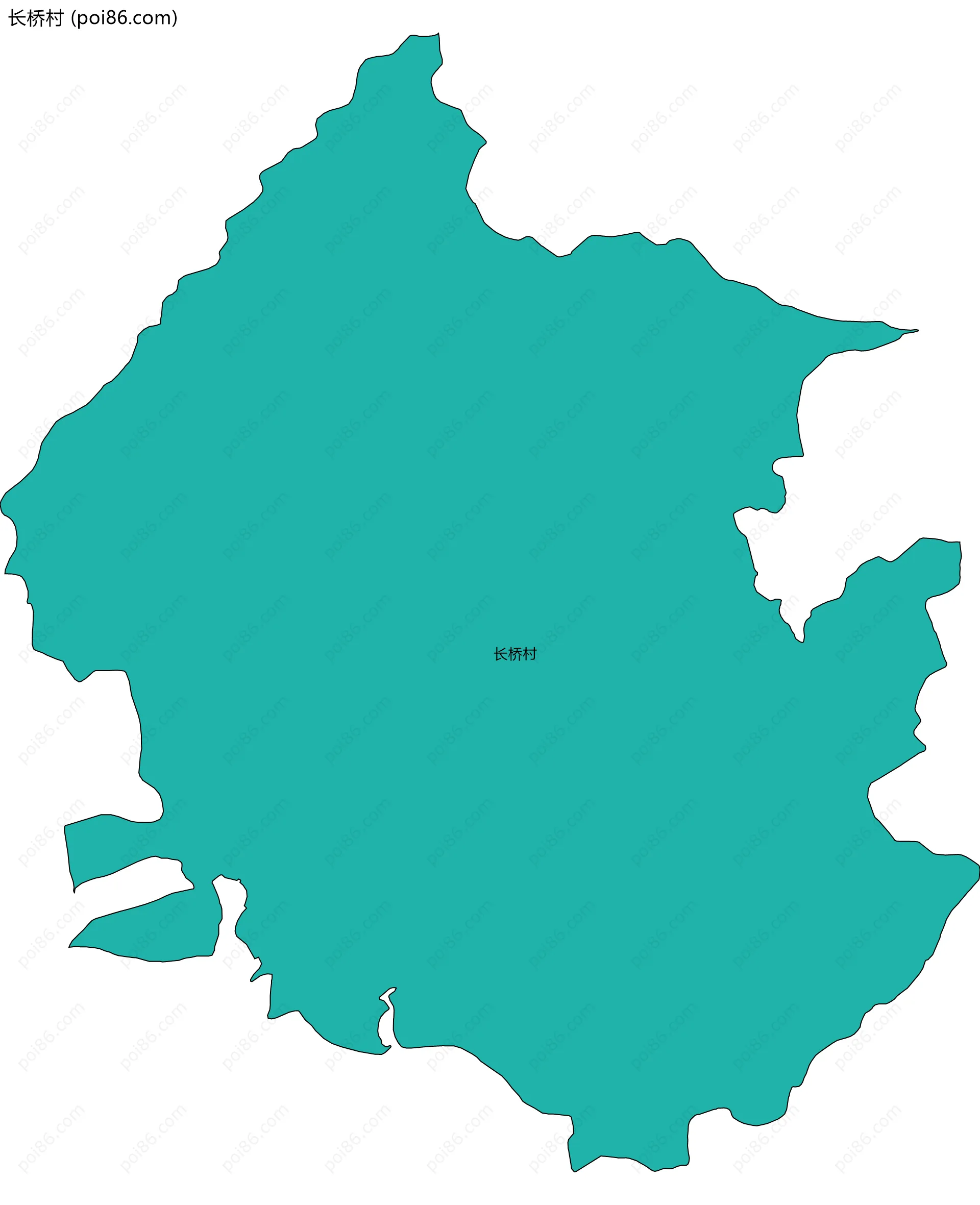 长桥村边界地图