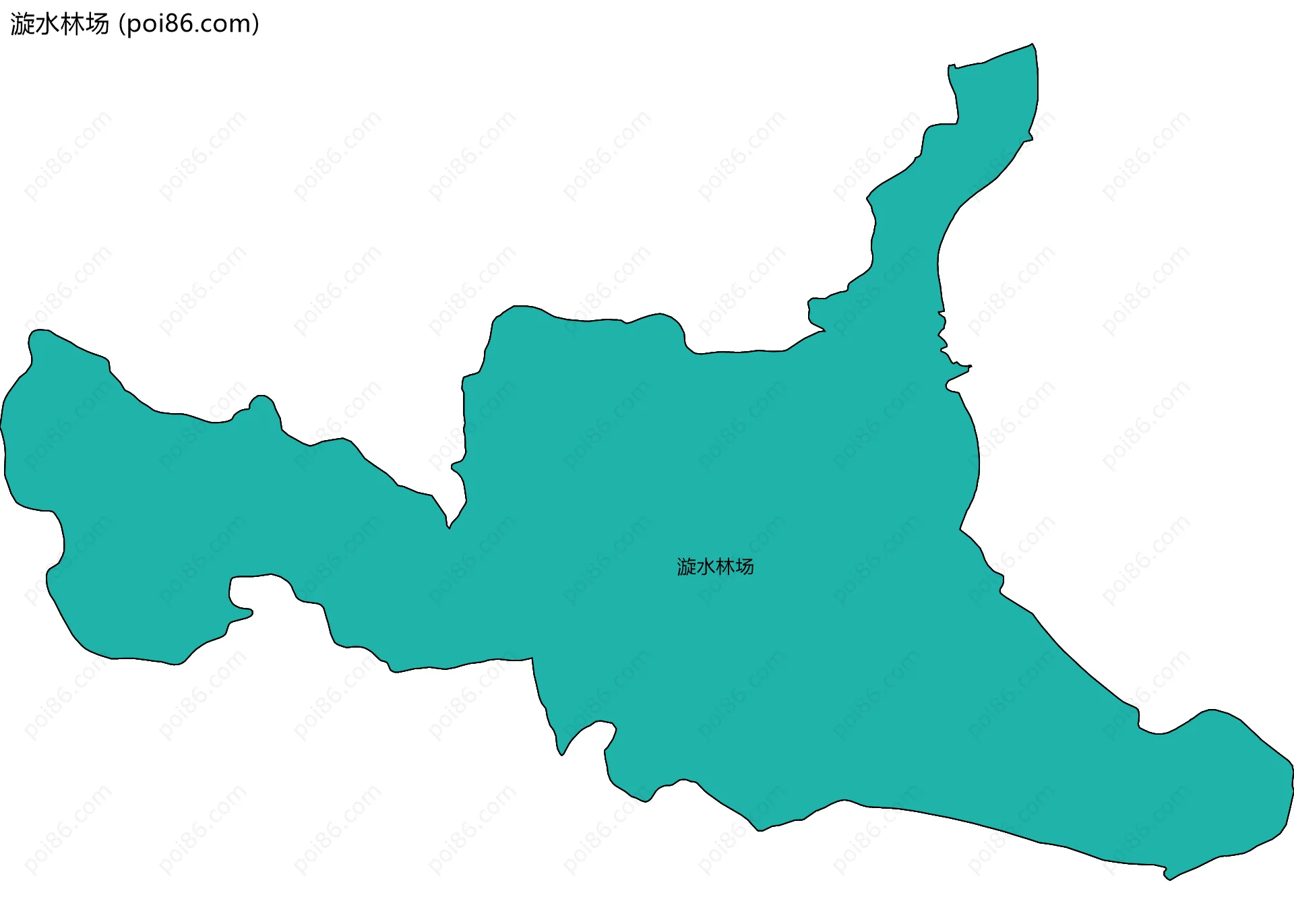 漩水林场边界地图(五级行政区划)