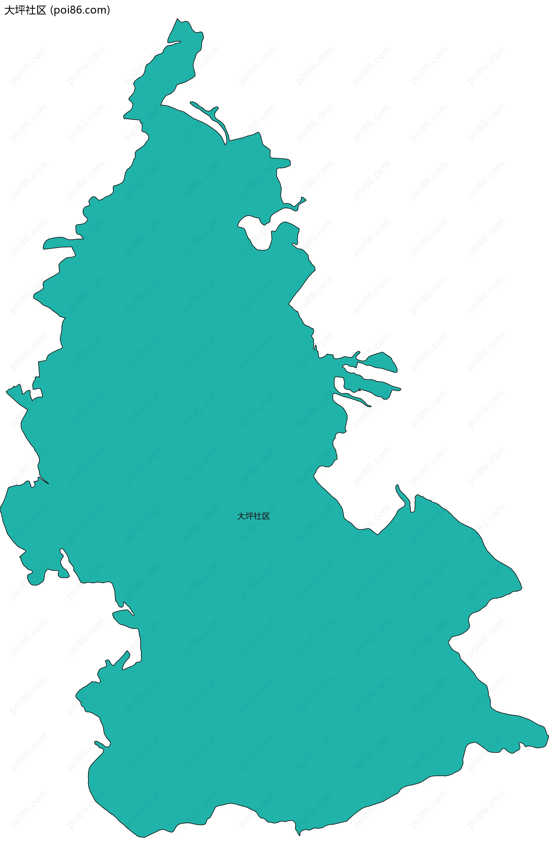 大坪社区边界地图