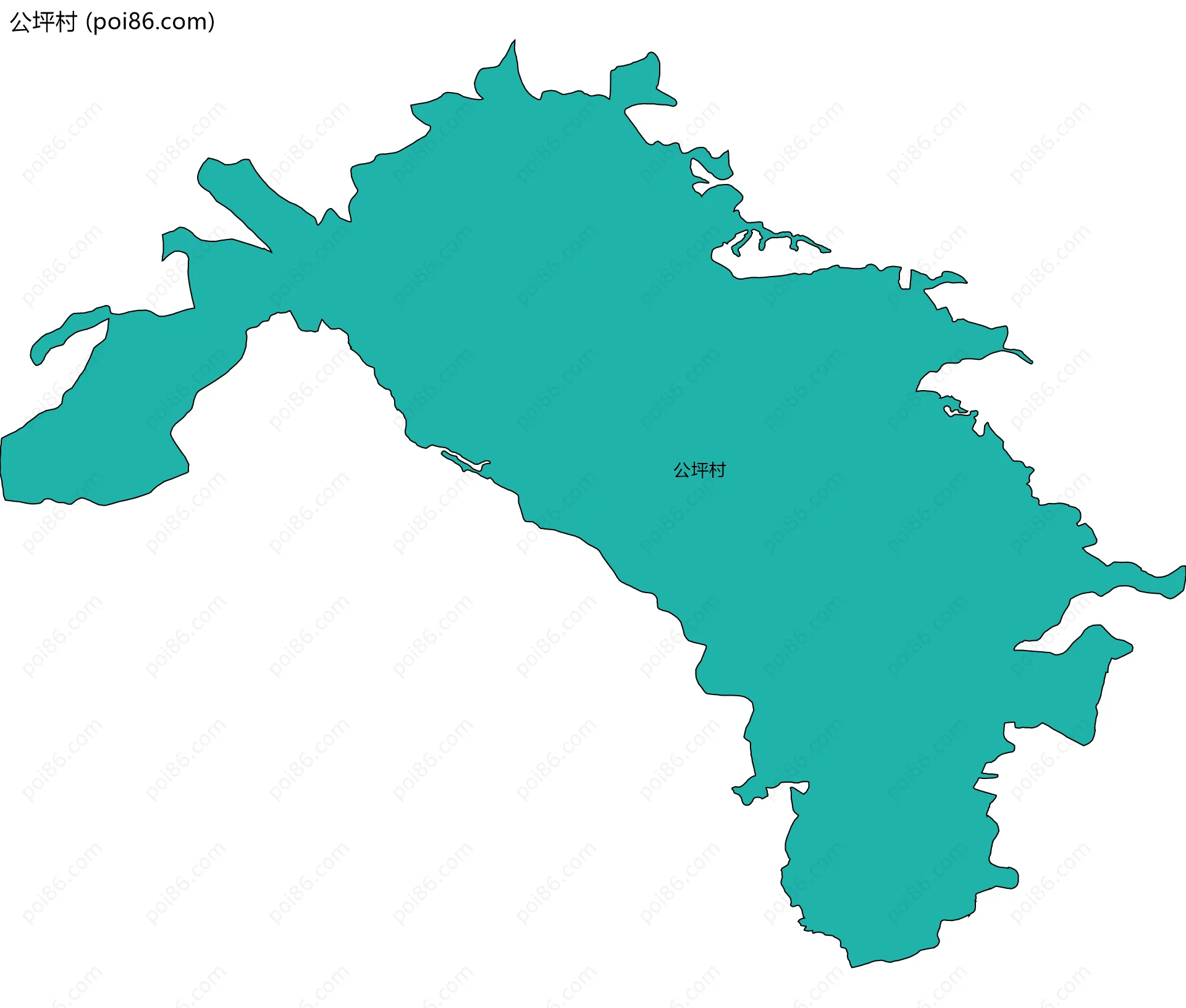 公坪村边界地图
