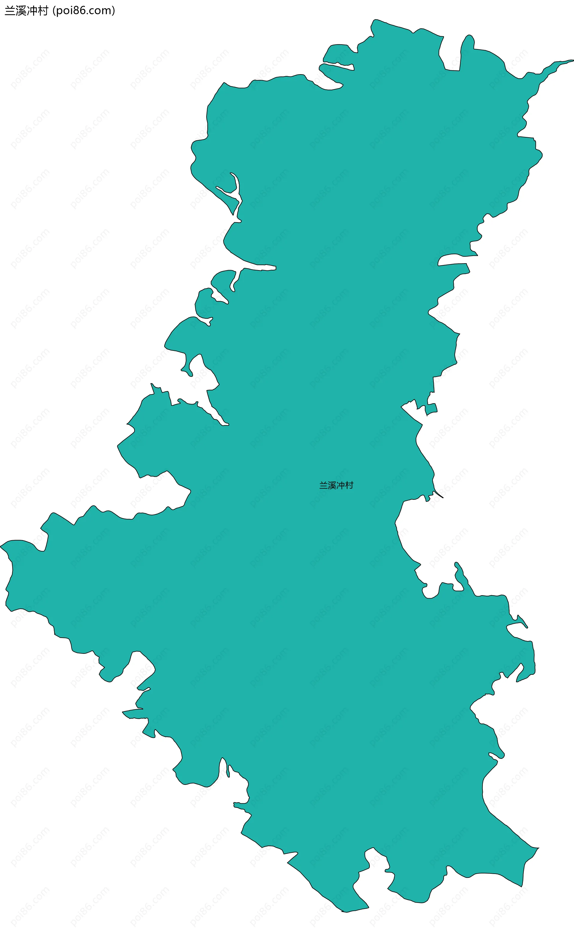 兰溪冲村边界地图