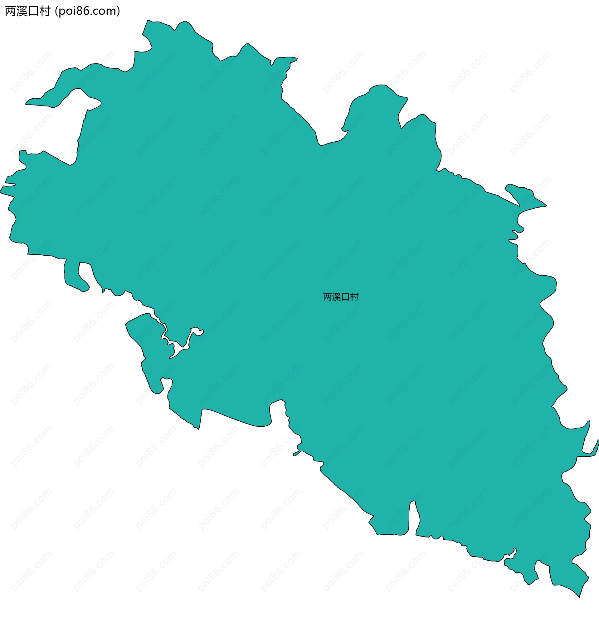 两溪口村边界地图