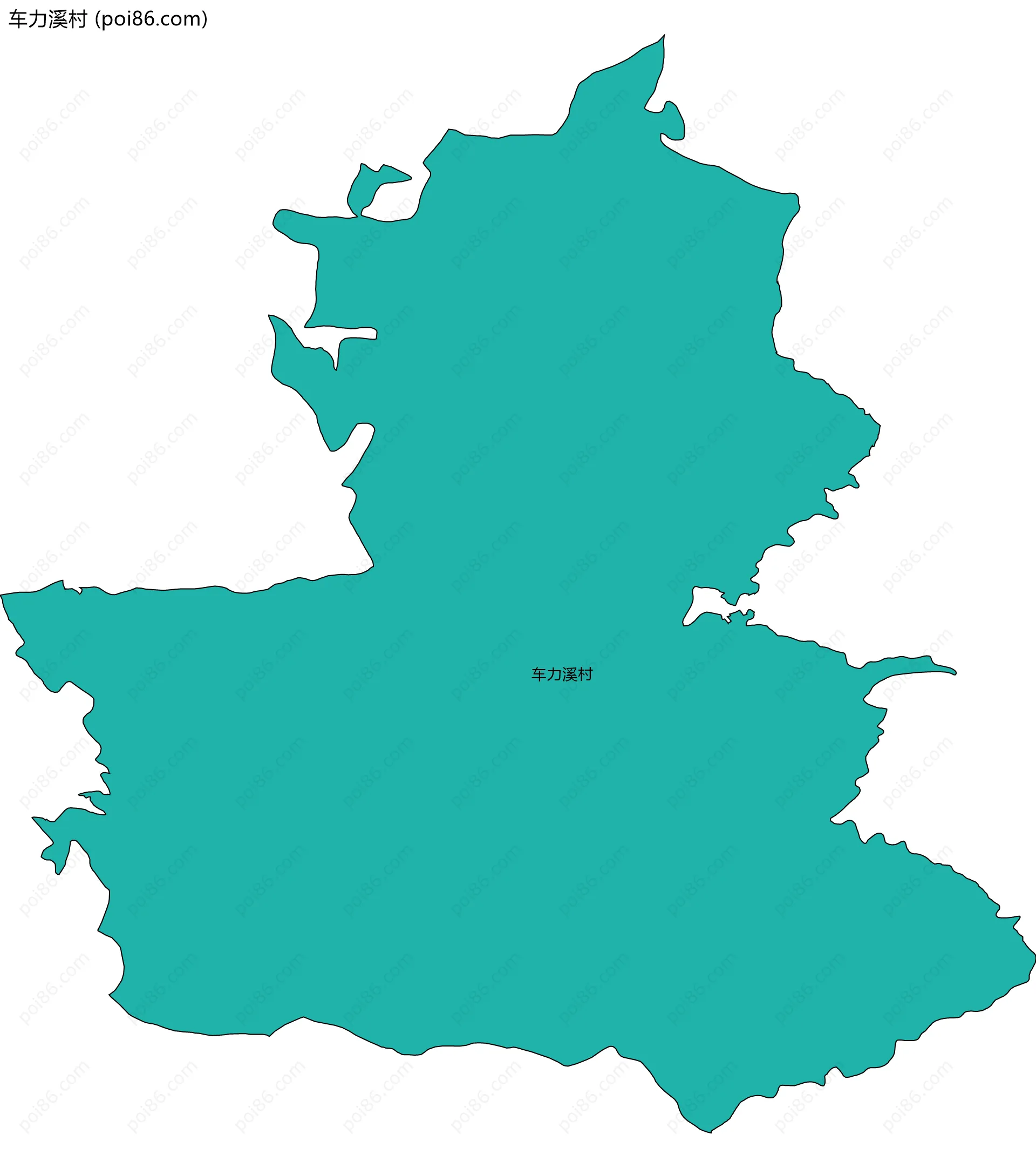 车力溪村边界地图