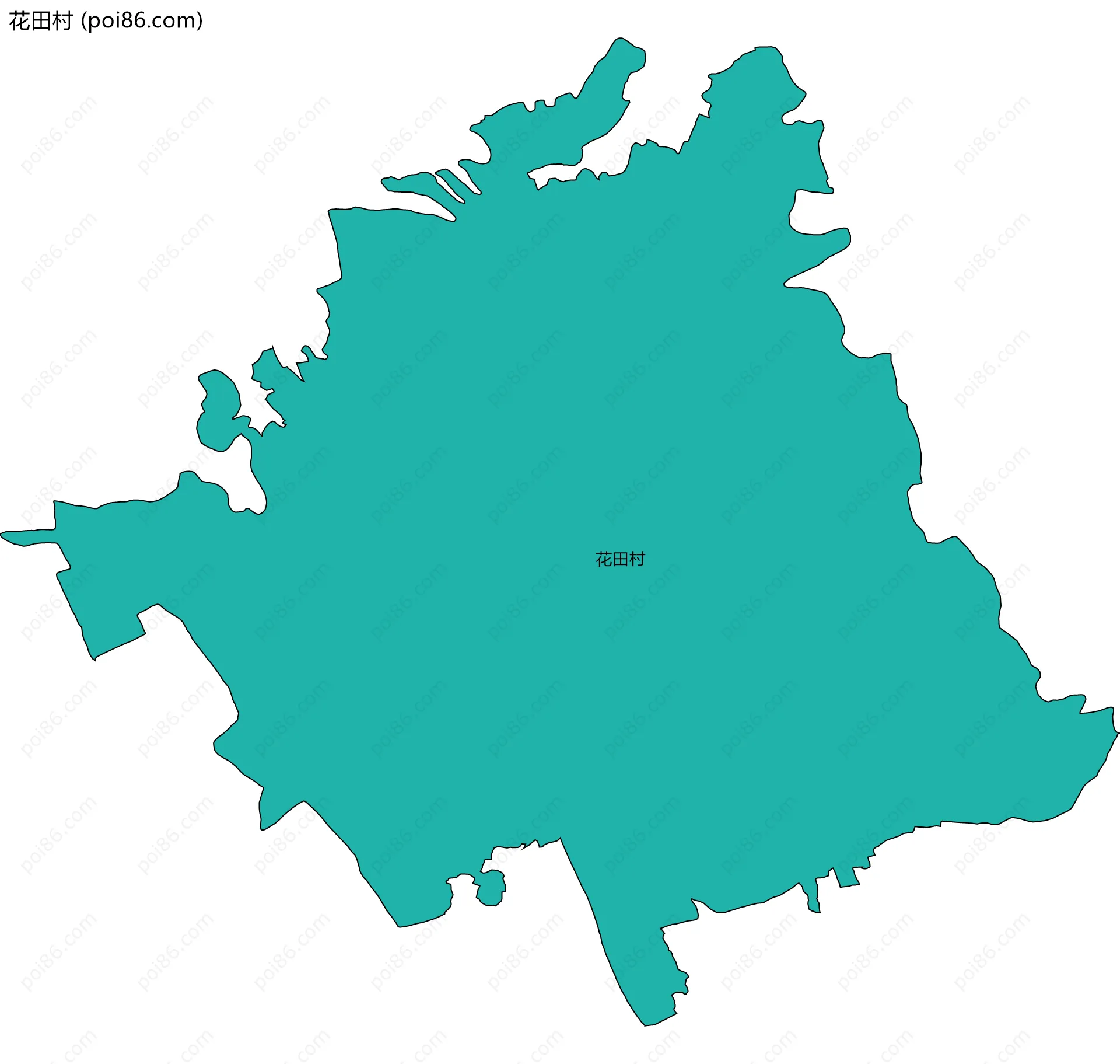 花田村边界地图