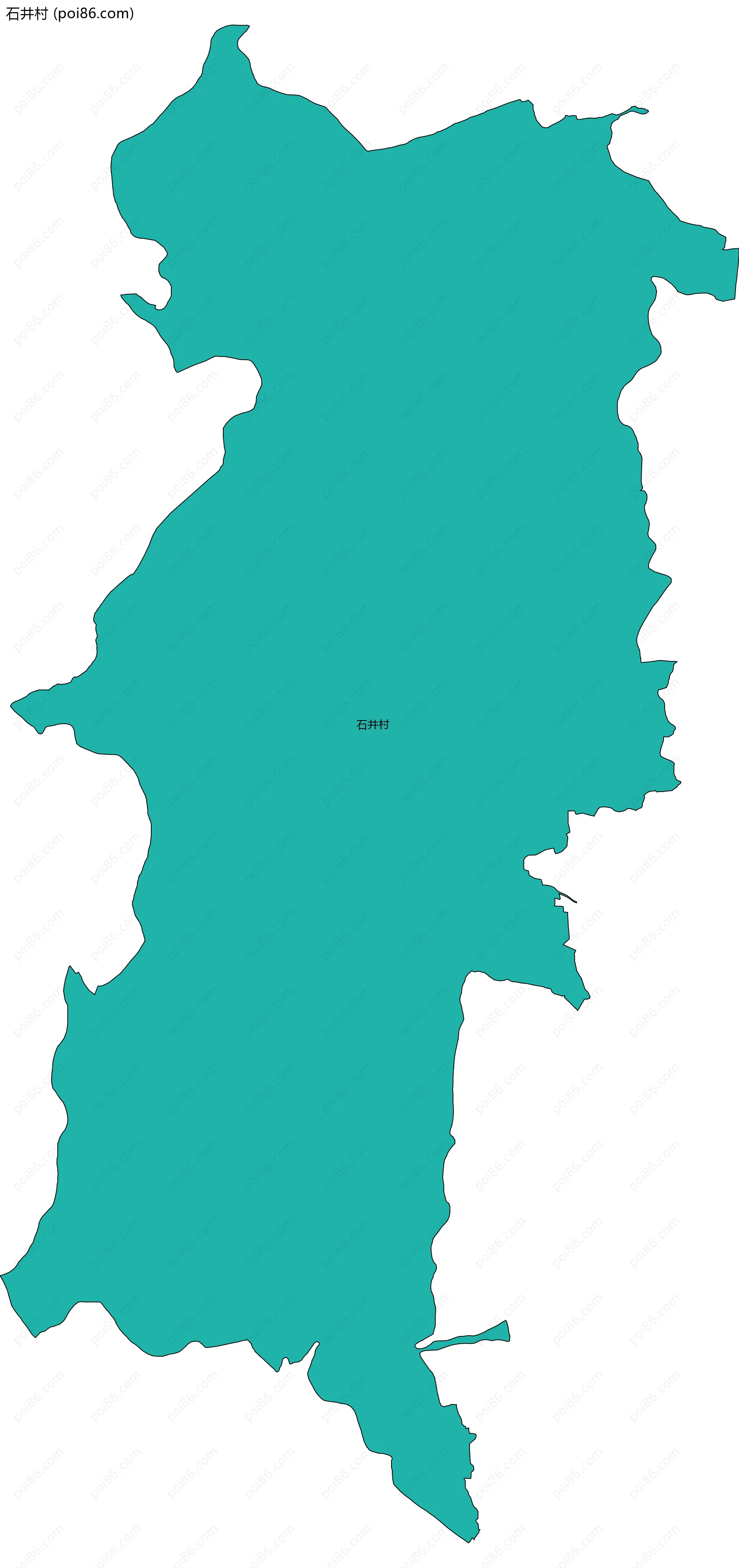 石井村边界地图