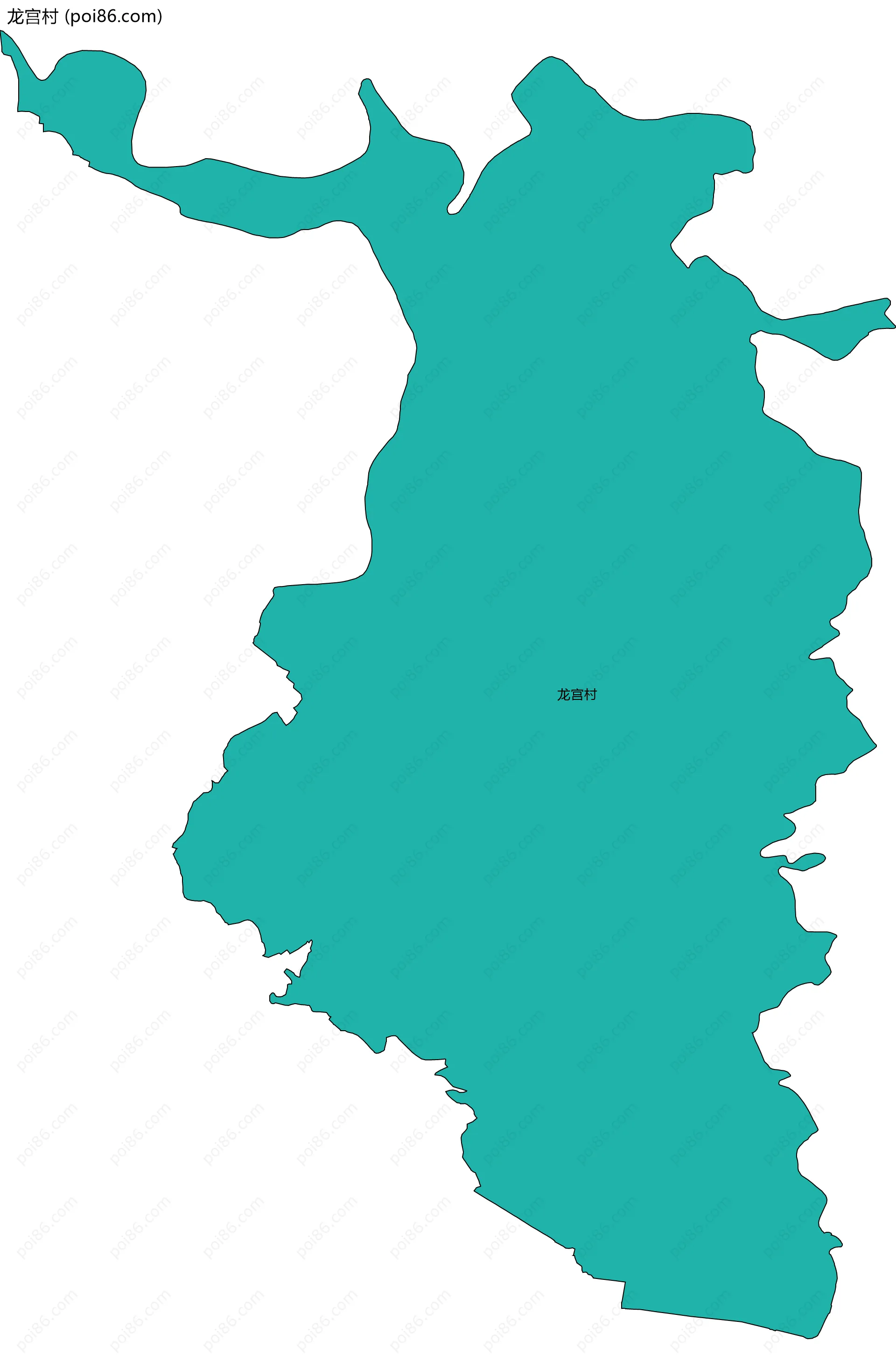 龙宫村边界地图