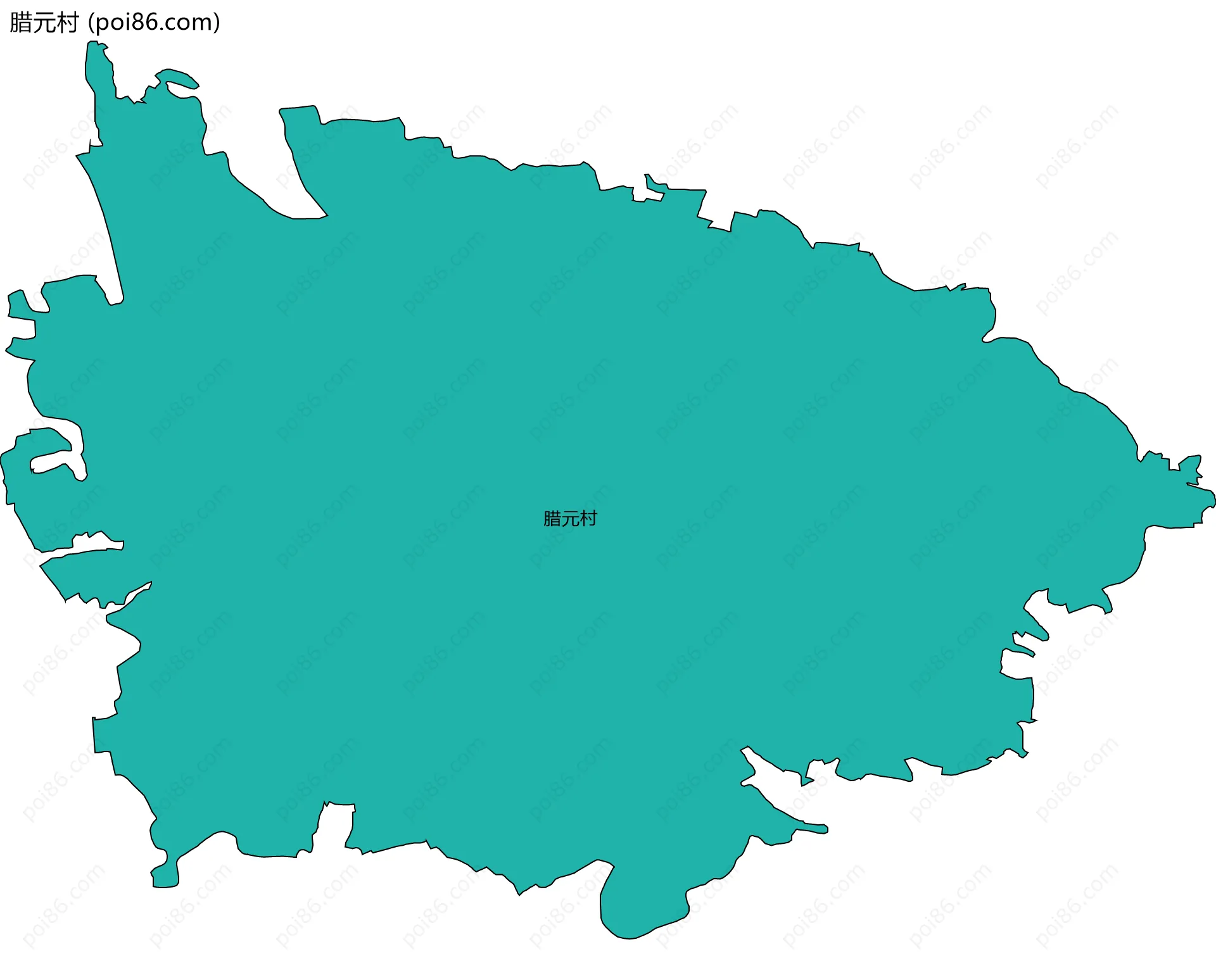 腊元村边界地图